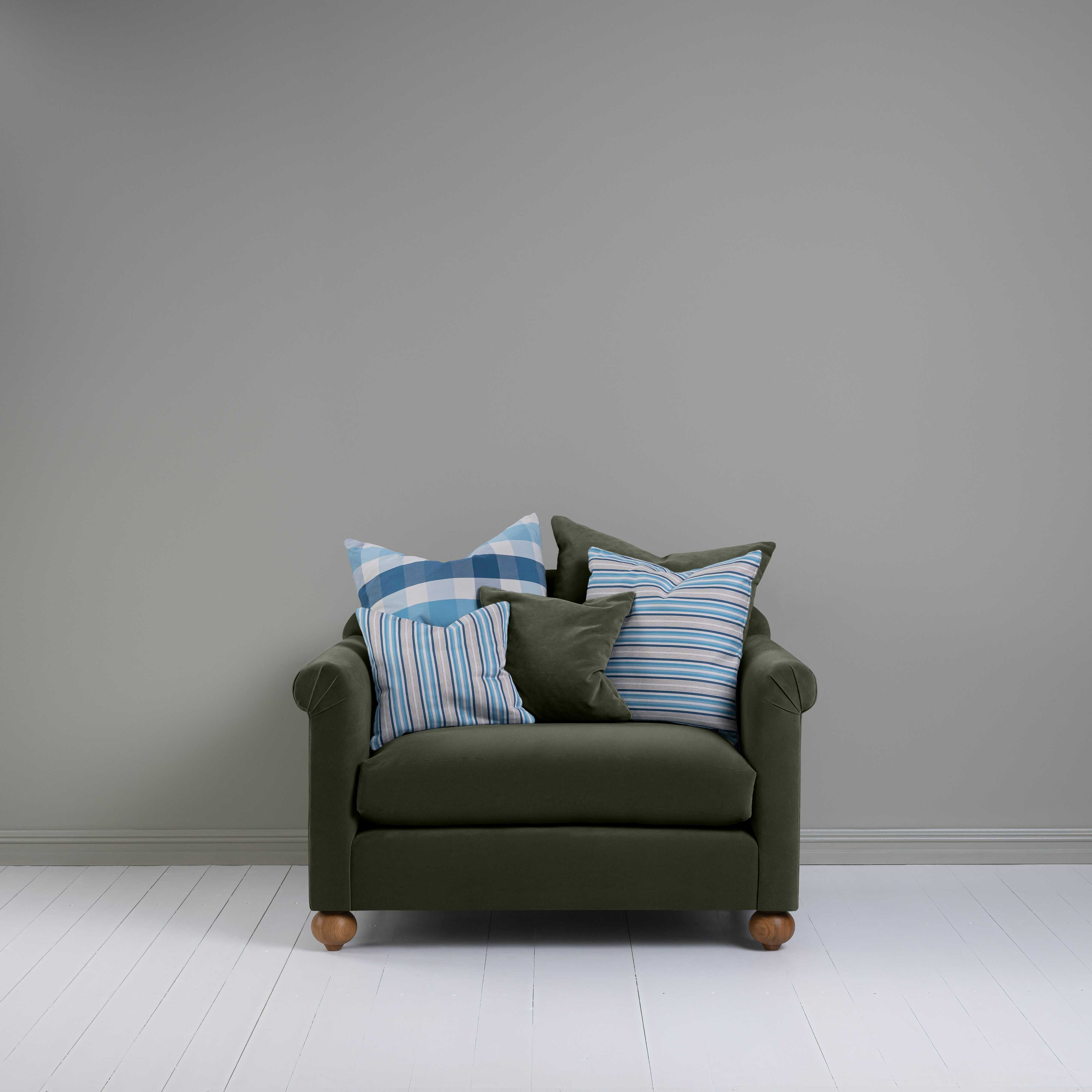  Dolittle Love Seat in Intelligent Velvet Seaweed - Nicola Harding 