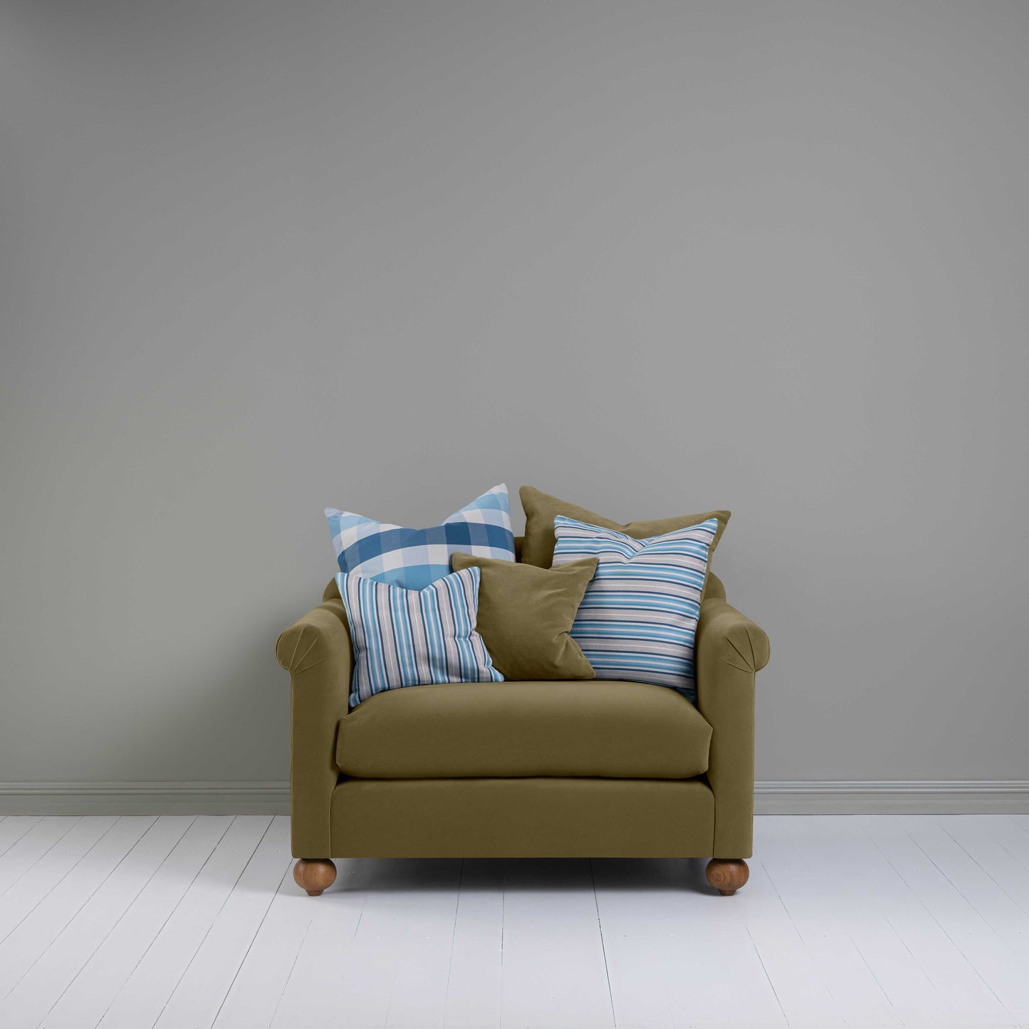 Dolittle Love Seat in Intelligent Velvet Sepia - Nicola Harding