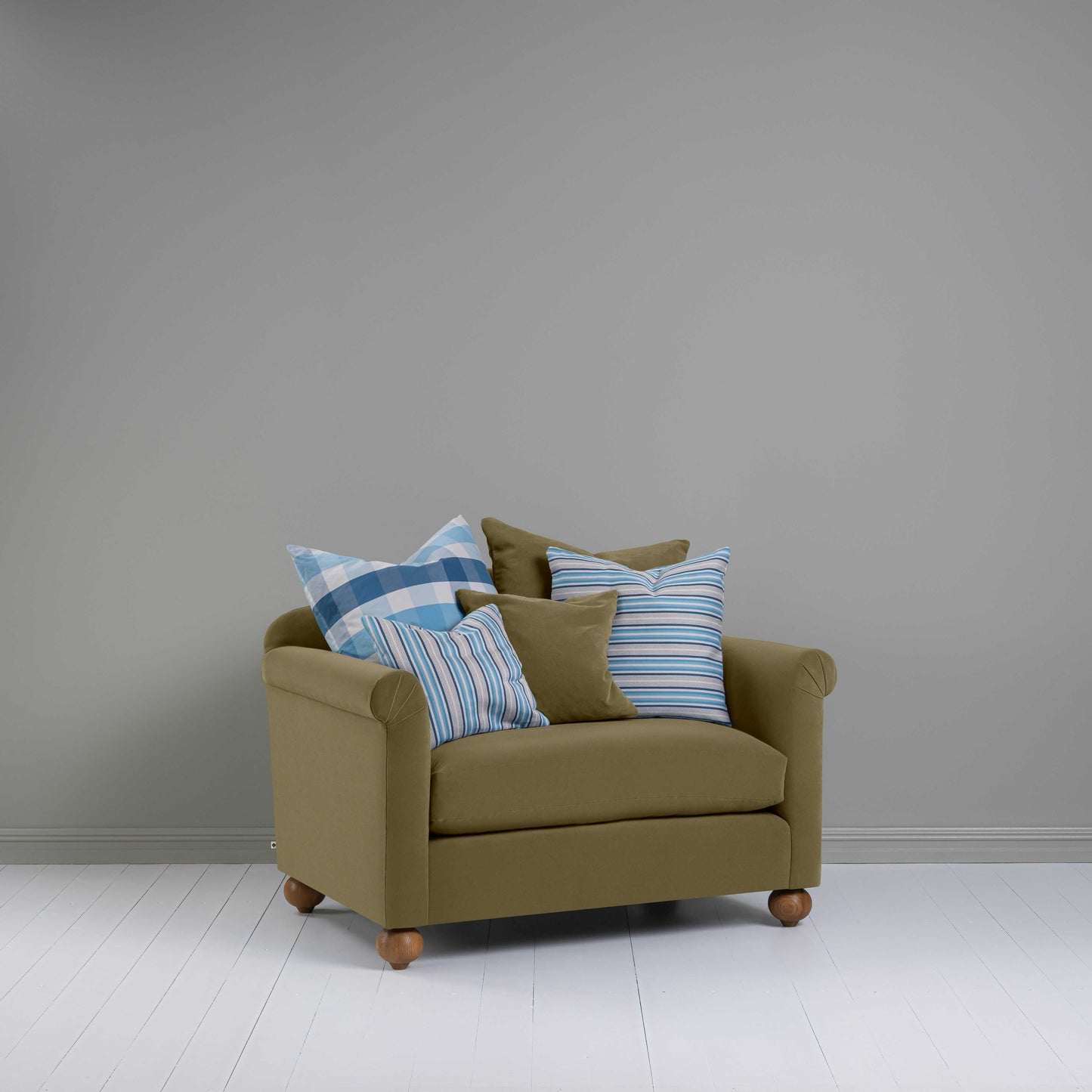 Dolittle Love Seat in Intelligent Velvet Sepia