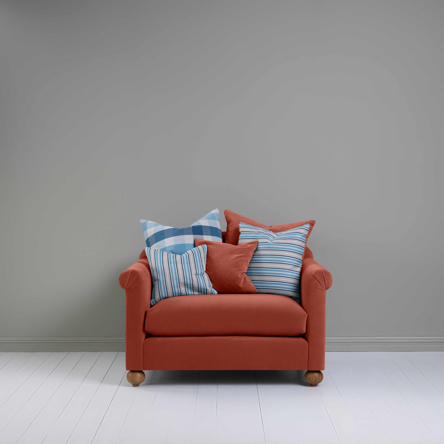 Dolittle Love Seat in Intelligent Velvet Sienna - Nicola Harding