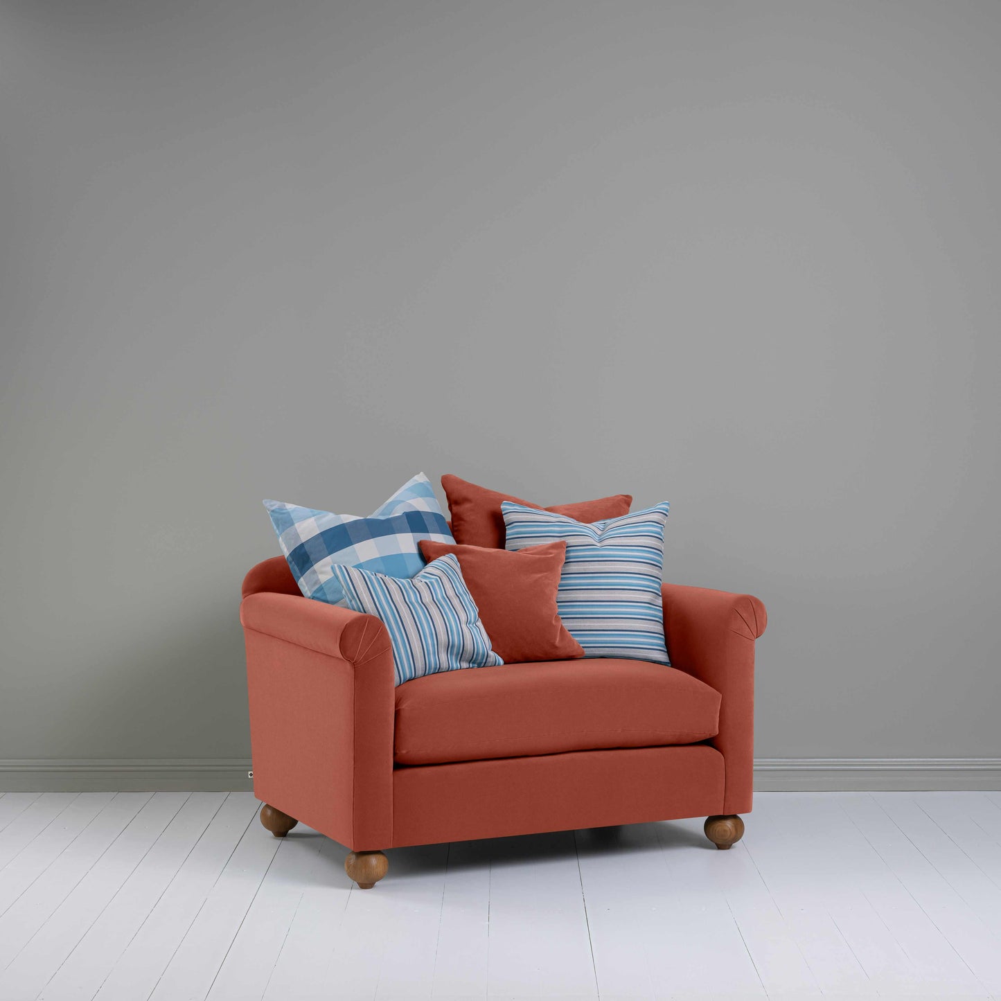 Dolittle Love Seat in Intelligent Velvet Sienna