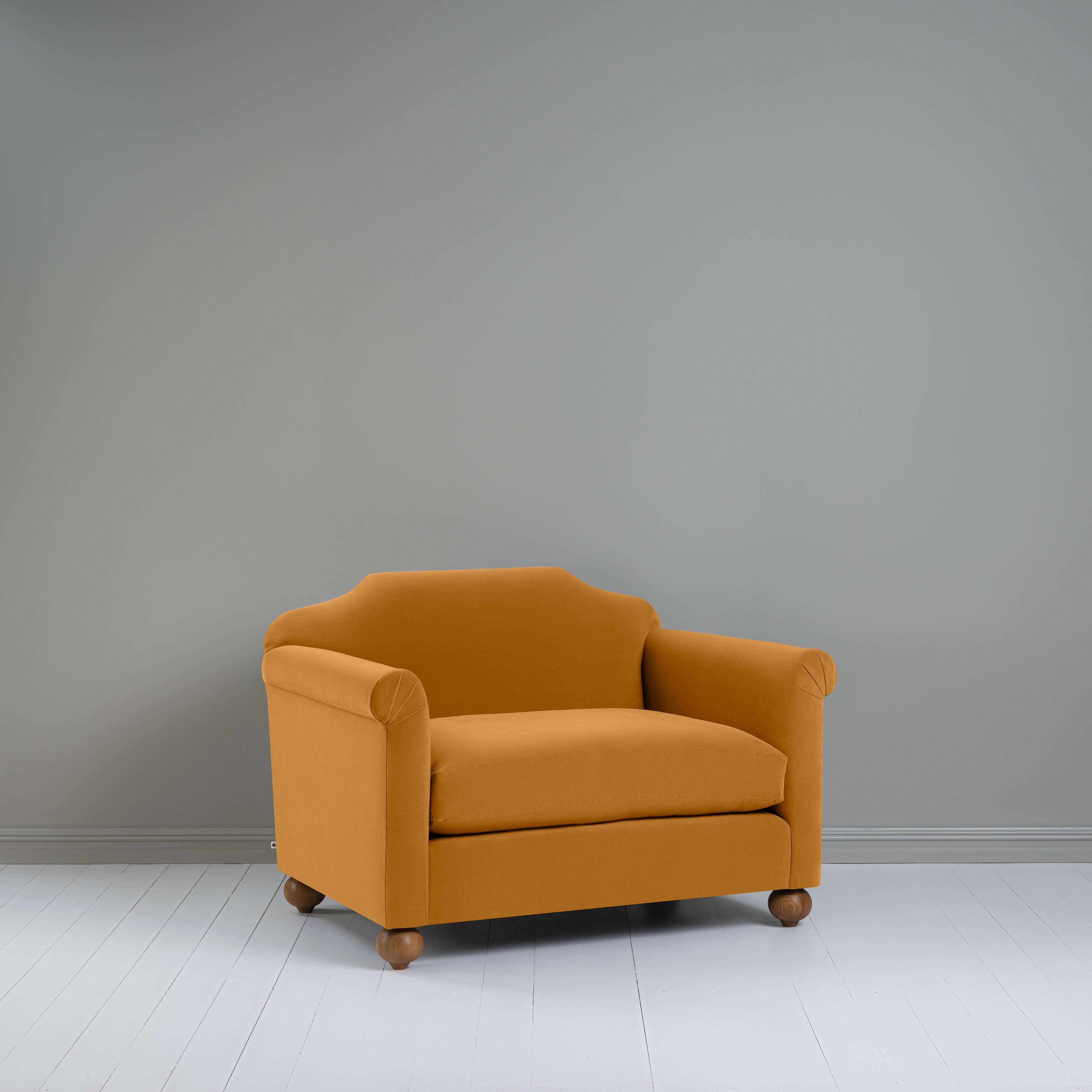  Dolittle Love Seat in Intelligent Velvet Spice - Nicola Harding 