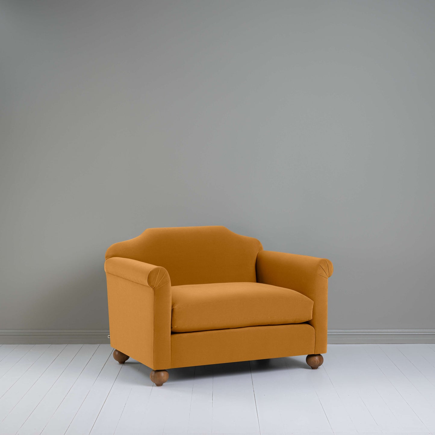 Dolittle Love Seat in Intelligent Velvet Spice