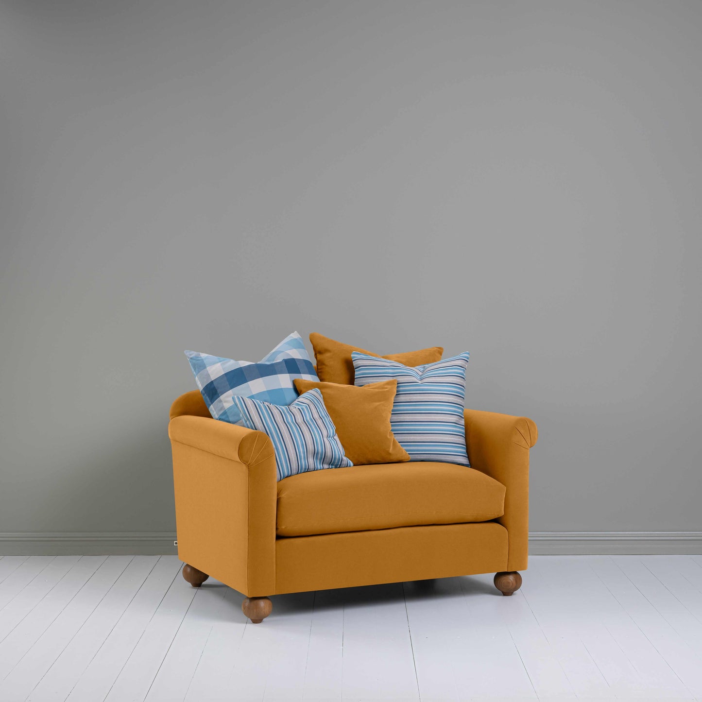 Dolittle Love Seat in Intelligent Velvet Spice