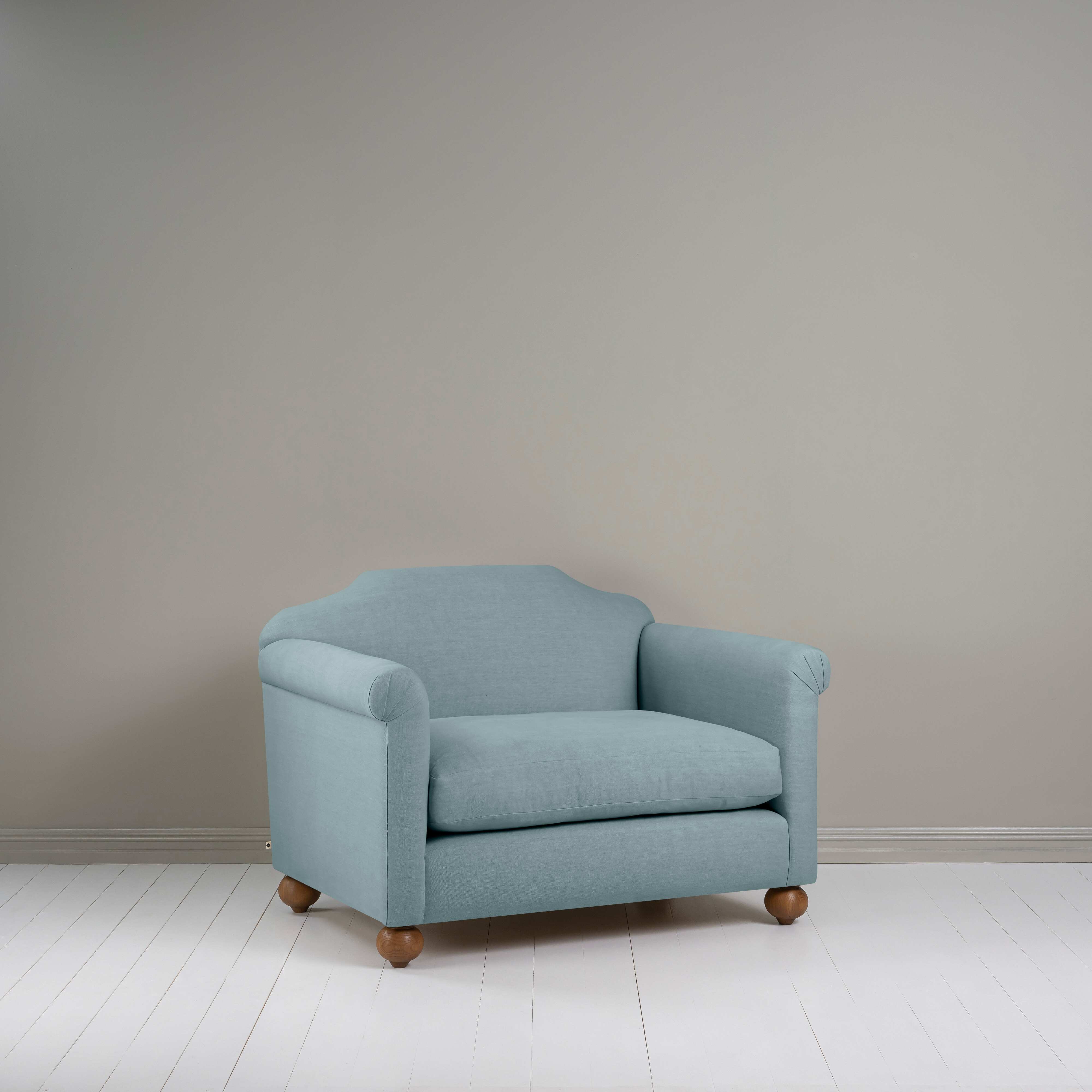  Dolittle Love Seat in Laidback Linen Cerulean - Nicola Harding 