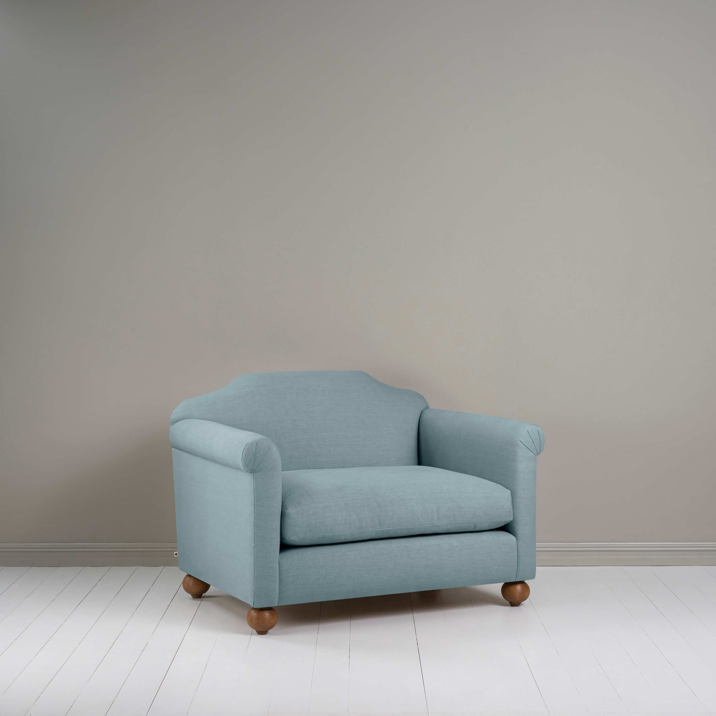 Dolittle Love Seat in Laidback Linen Cerulean - Nicola Harding