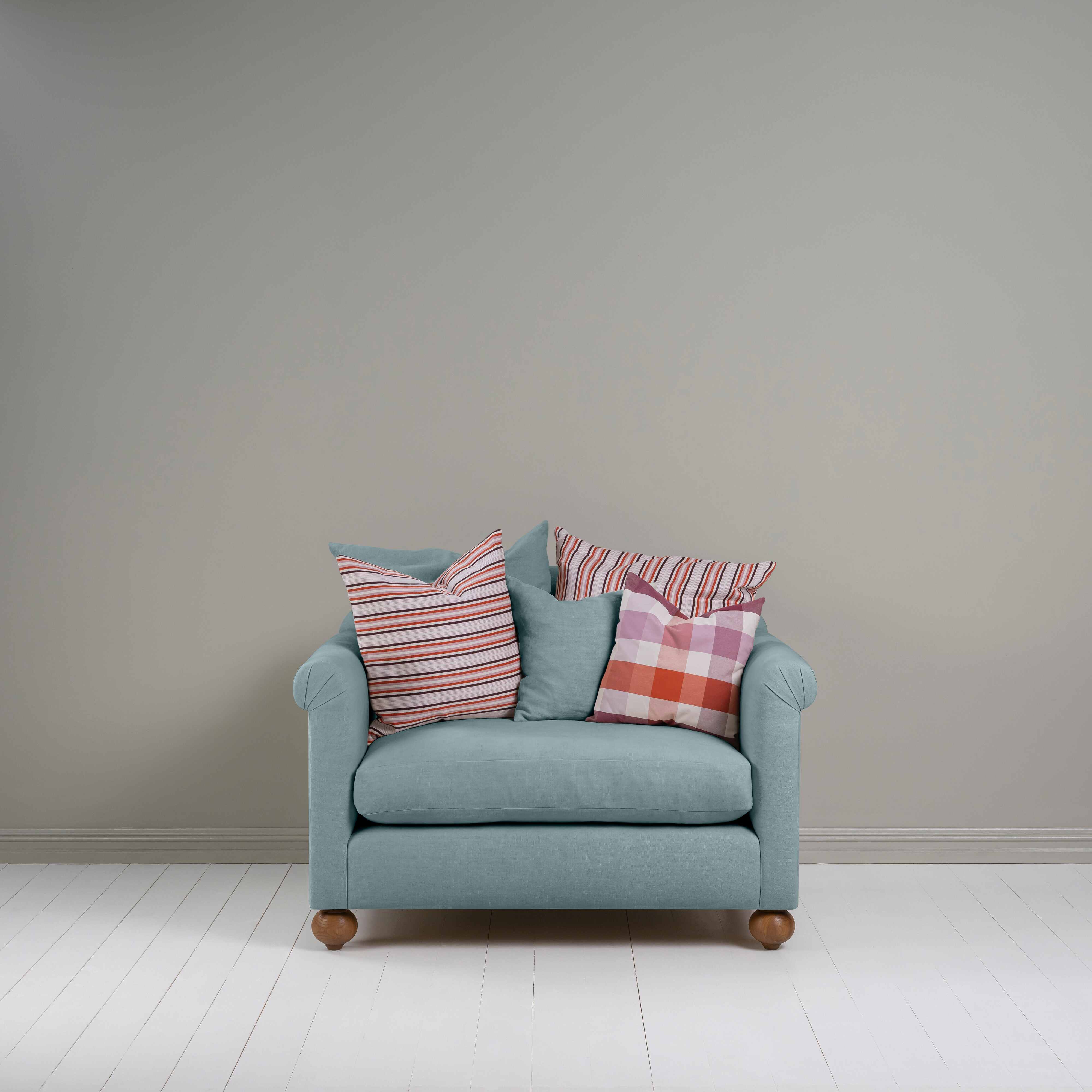  Dolittle Love Seat in Laidback Linen Cerulean - Nicola Harding 