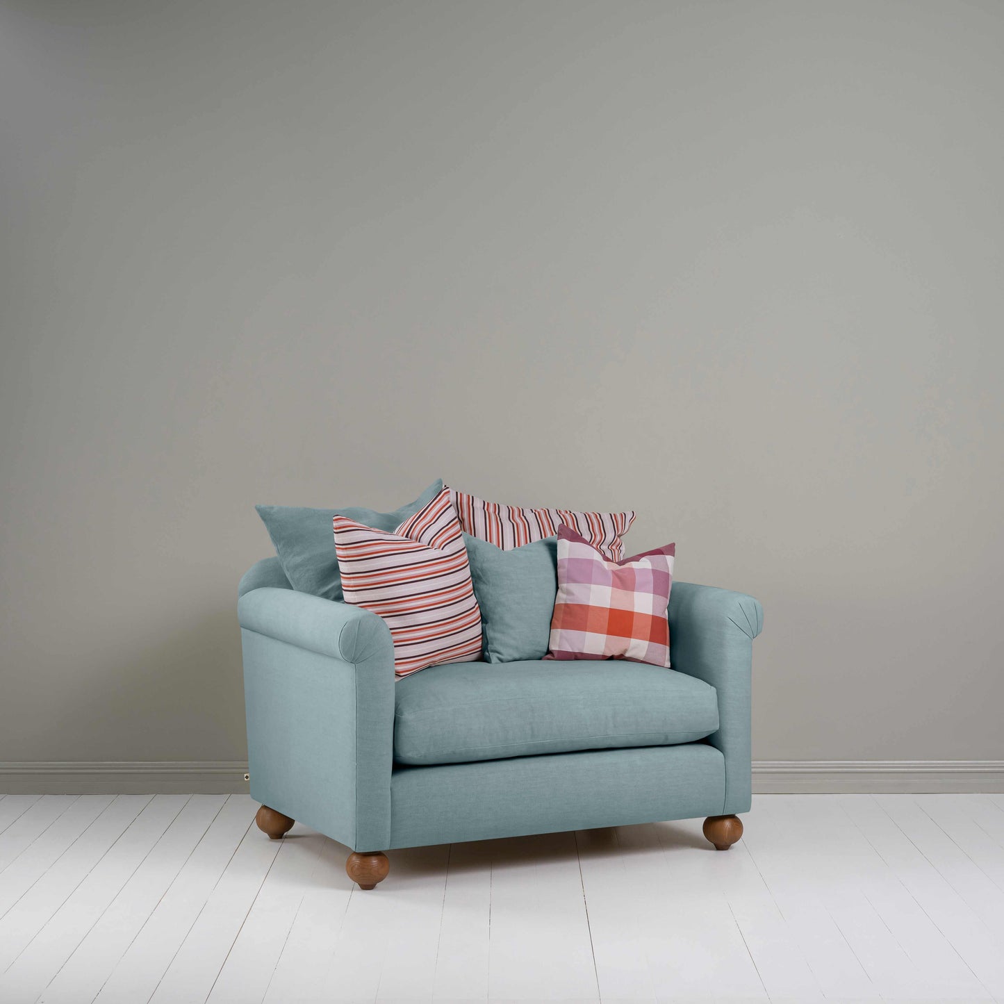 Dolittle Love Seat in Laidback Linen Cerulean