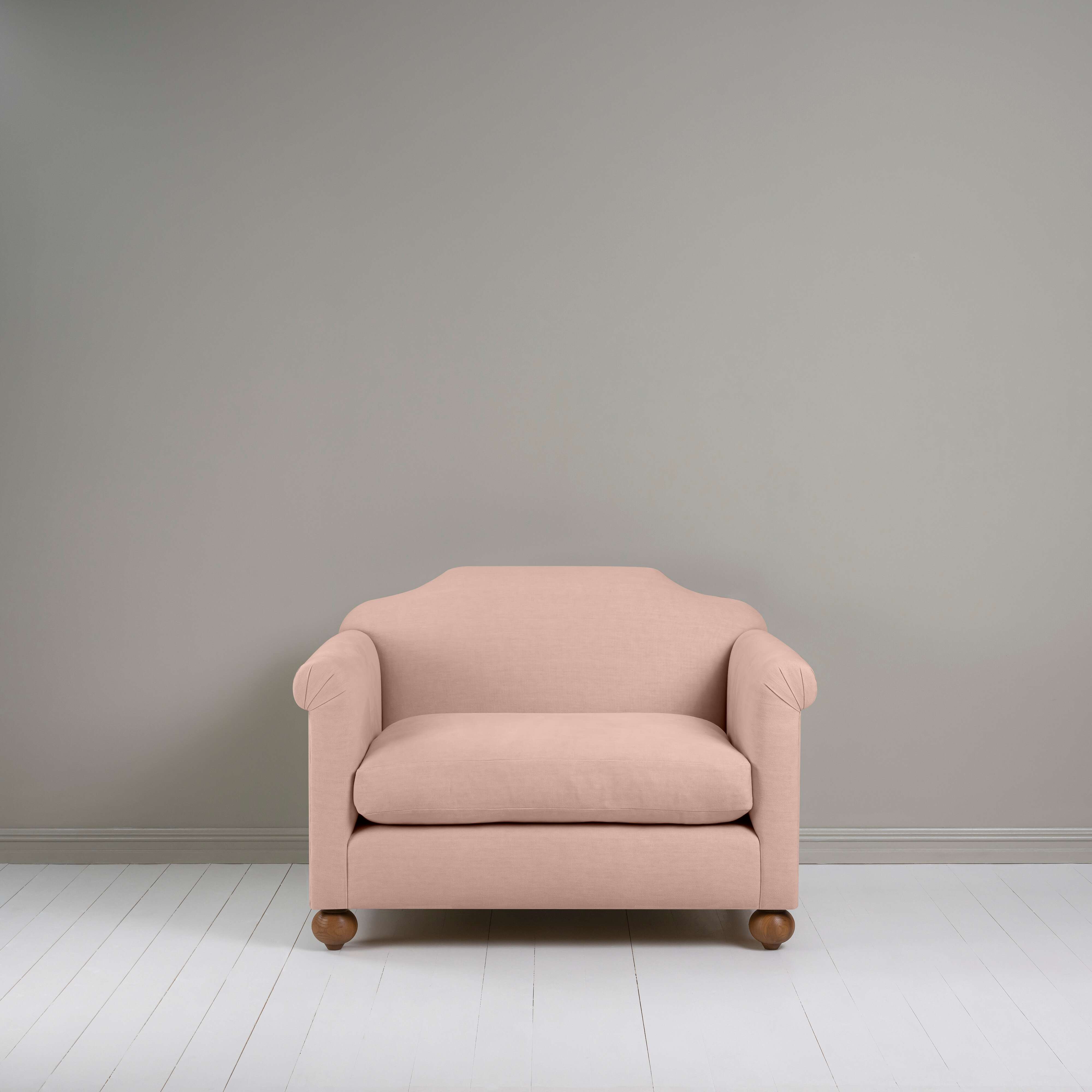  Dolittle Love Seat in Laidback Linen Dusky Pink 