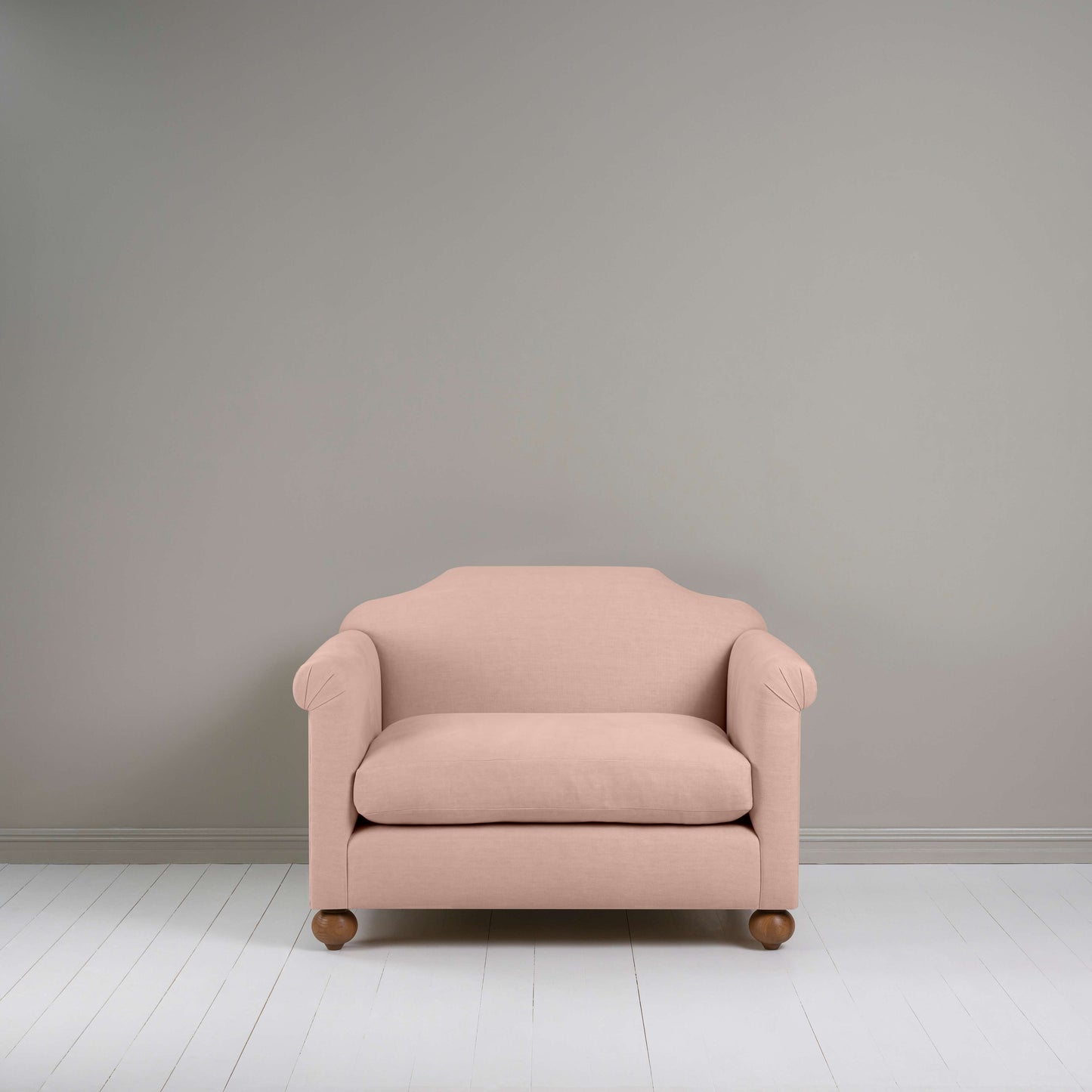 Dolittle Love Seat in Laidback Linen Dusky Pink