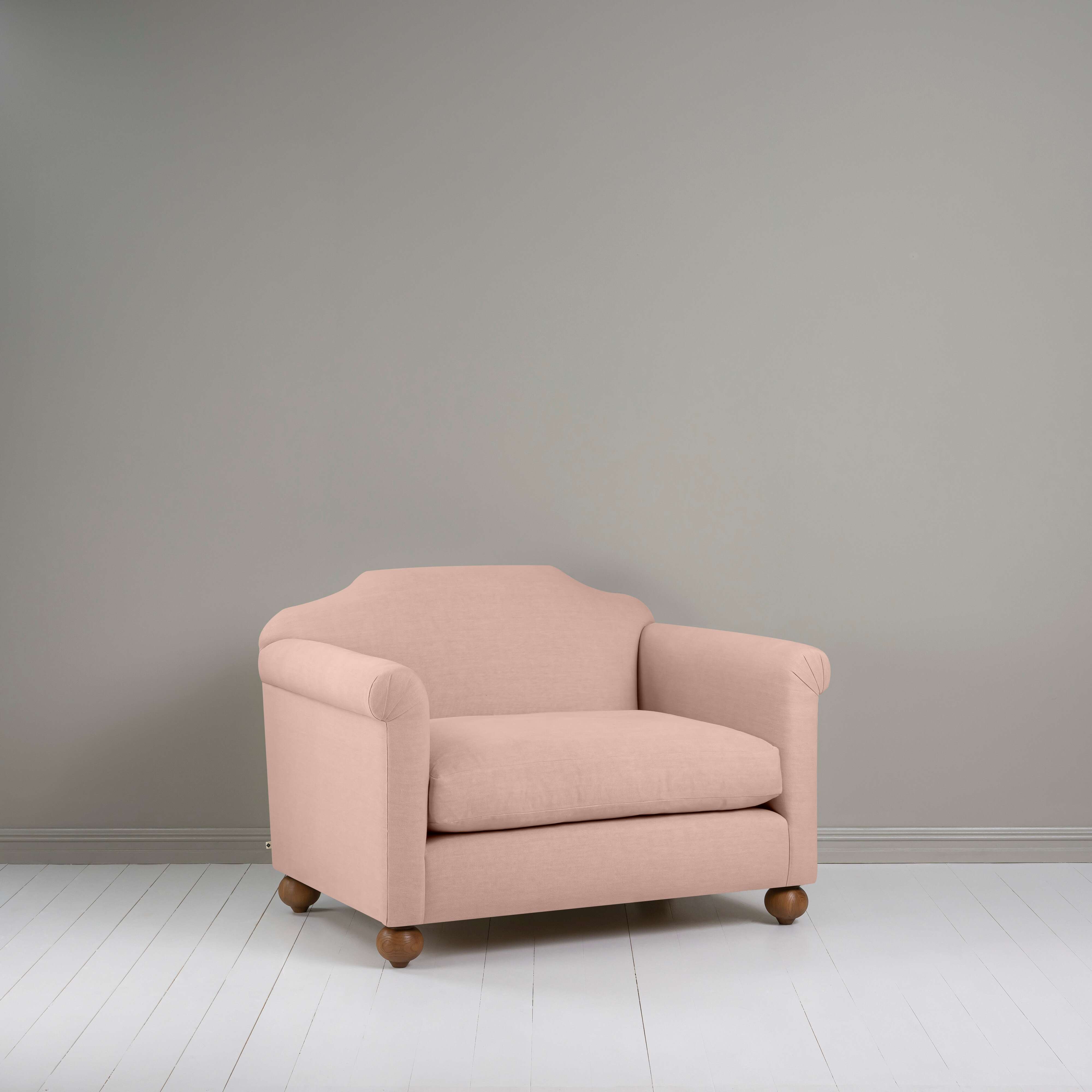  Dolittle Love Seat in Laidback Linen Dusky Pink - Nicola Harding 