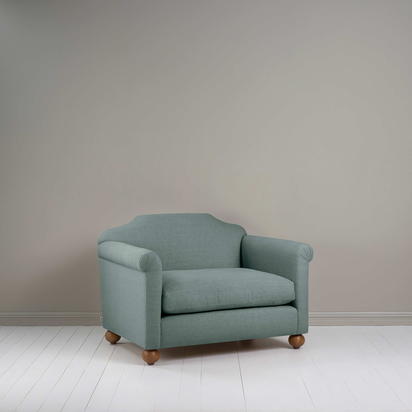 Dolittle Love Seat in Laidback Linen Mineral - Nicola Harding