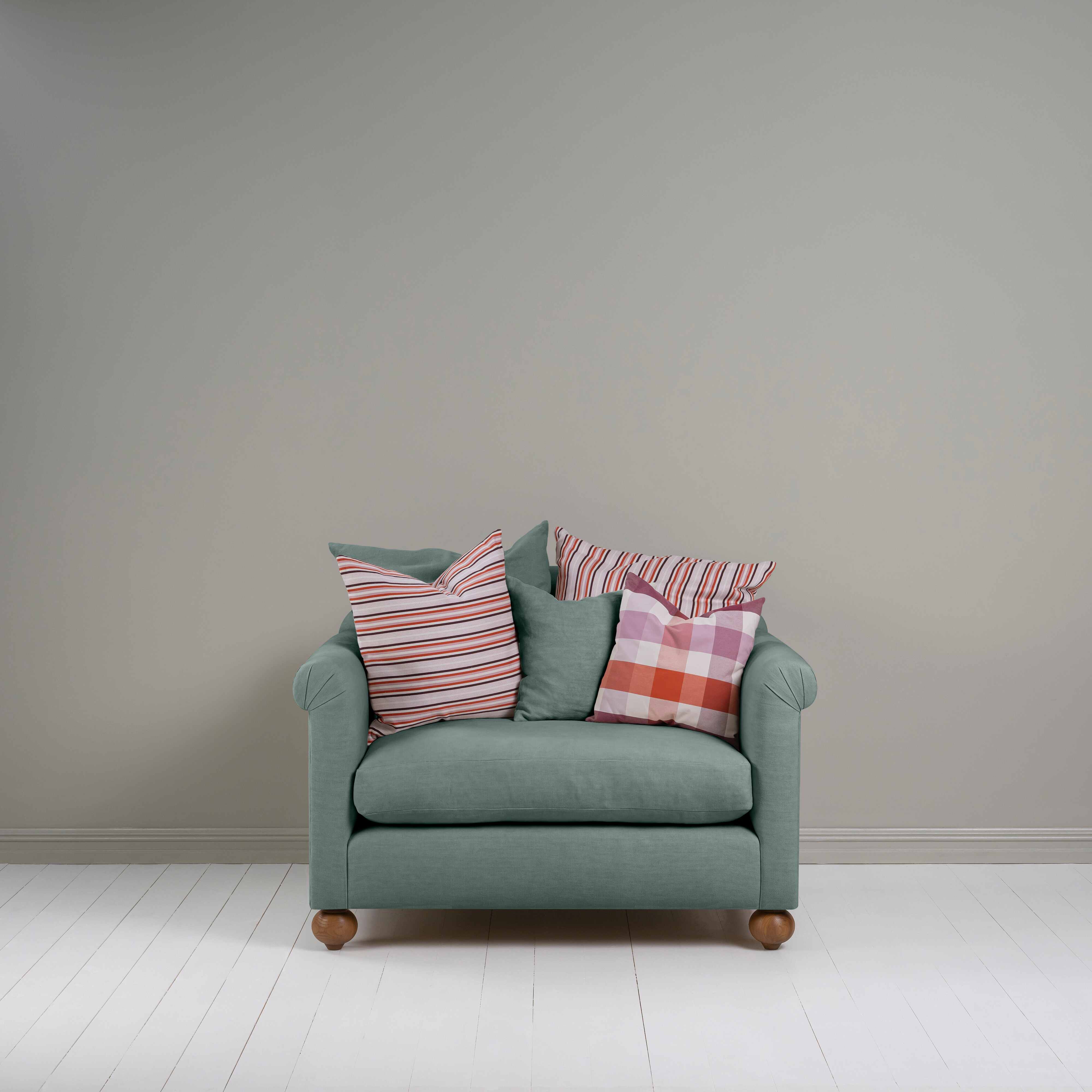  Dolittle Love Seat in Laidback Linen Mineral - Nicola Harding 