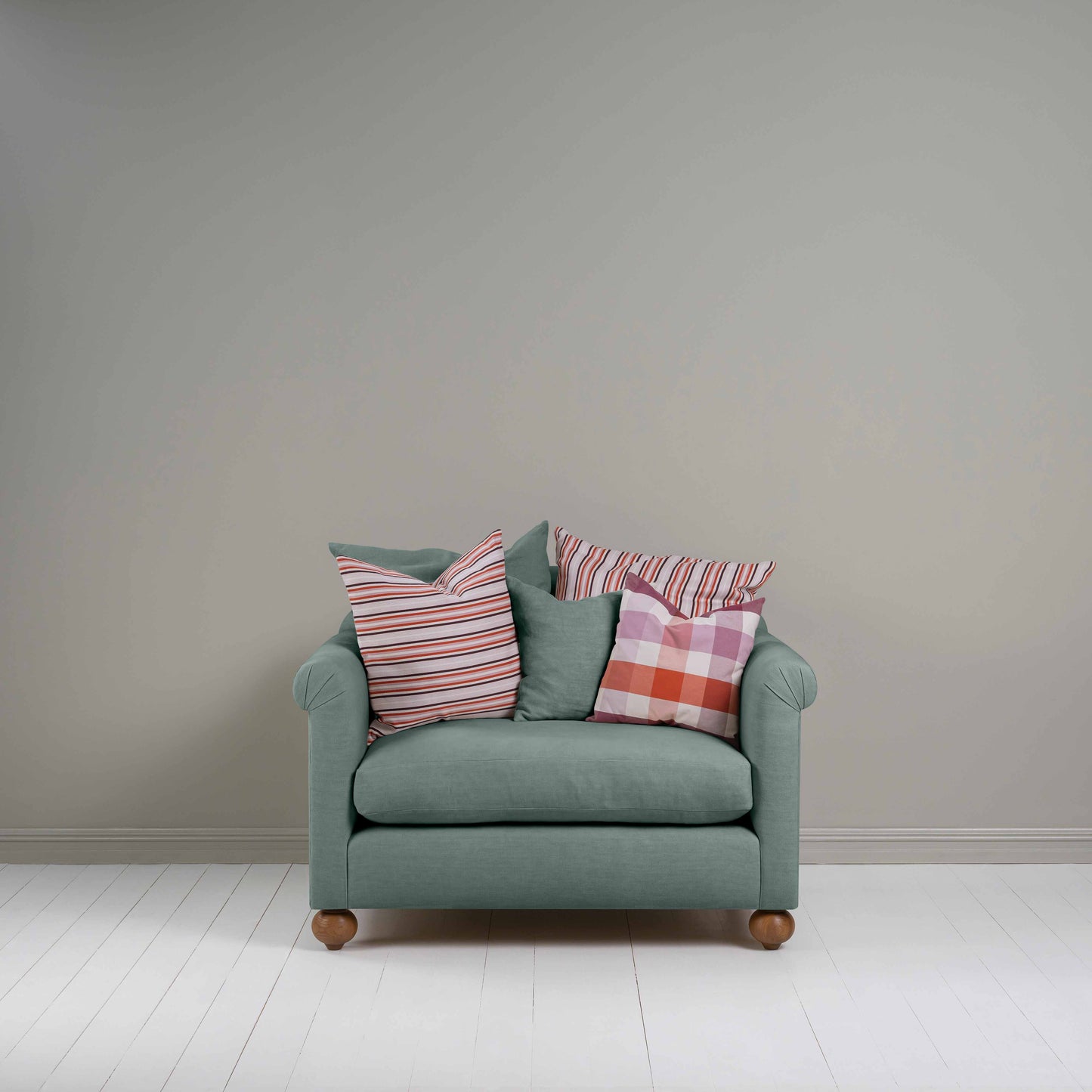 Dolittle Love Seat in Laidback Linen Mineral - Nicola Harding