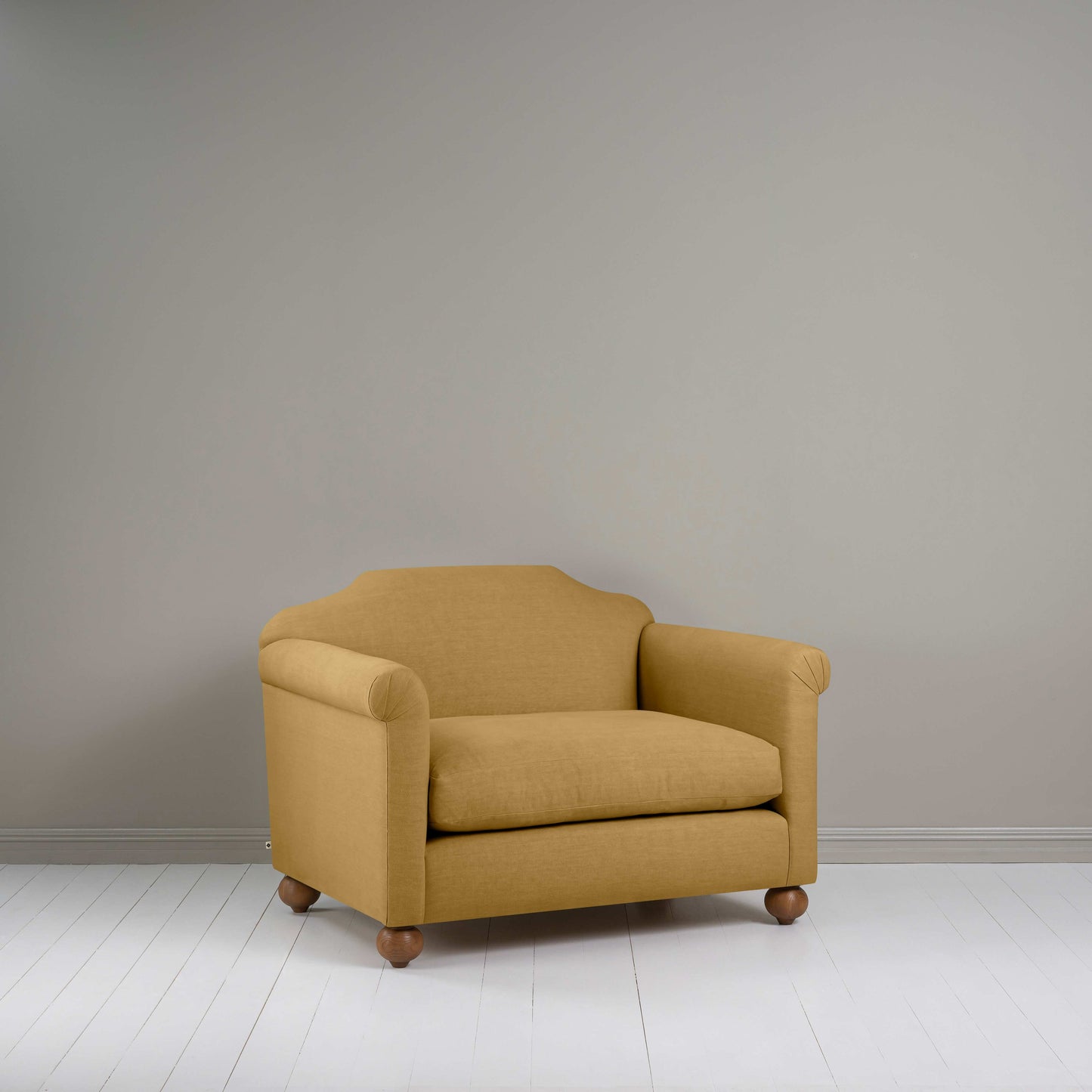 Dolittle Love Seat in Laidback Linen Ochre