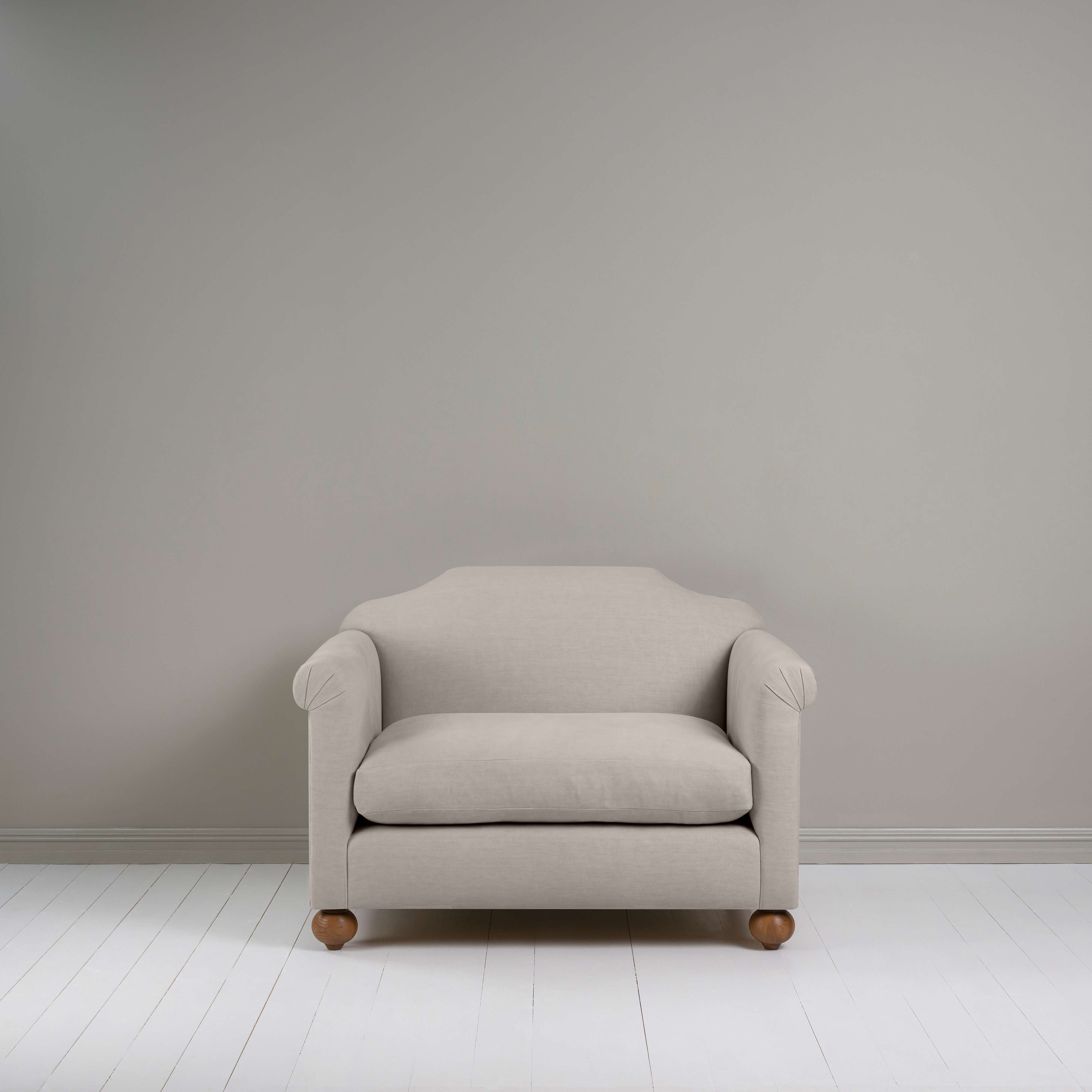  Dolittle Love Seat in Laidback Linen Pearl Grey - Nicola Harding 