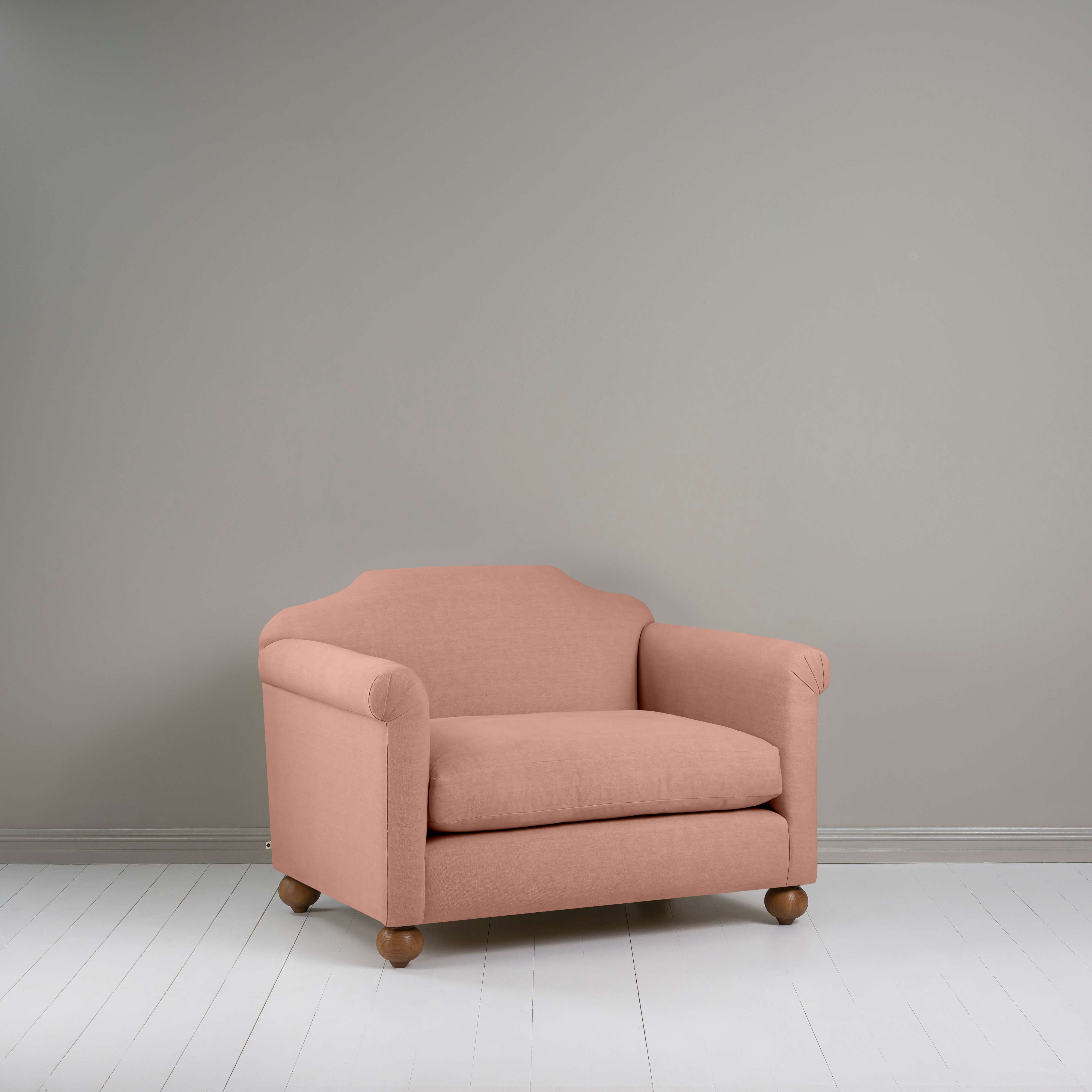  Dolittle Love Seat in Laidback Linen Roseberry 