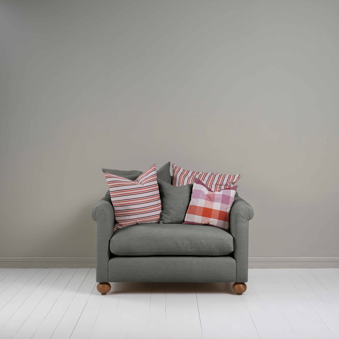 Dolittle Love Seat in Laidback Linen Shadow - Nicola Harding