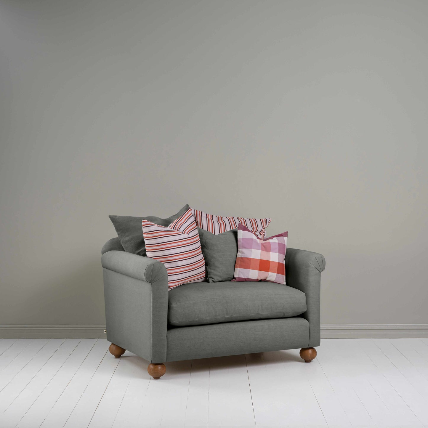 Dolittle Love Seat in Laidback Linen Shadow - Nicola Harding