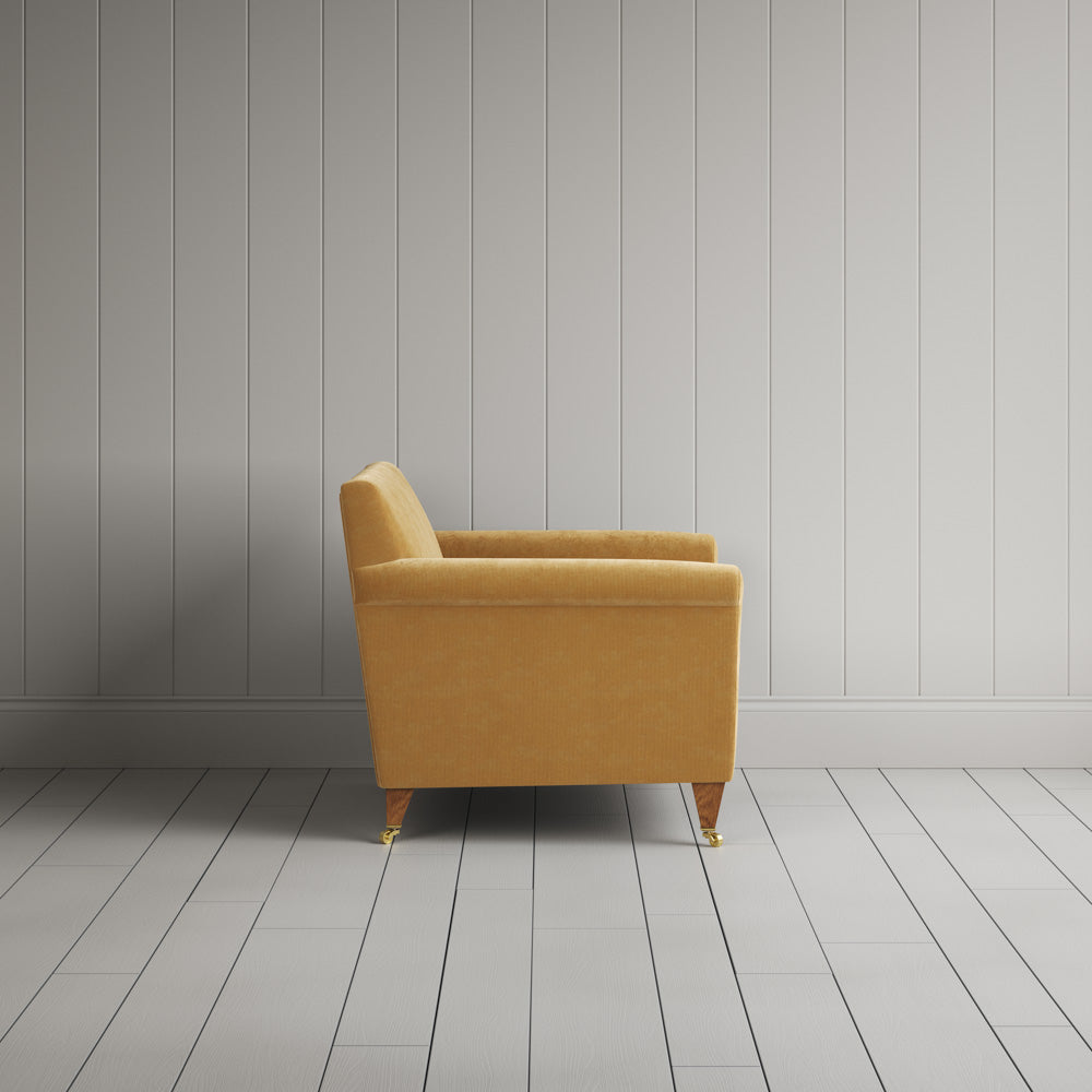  Side view of Idler Love Seat in Classic Corduroy Wheat 