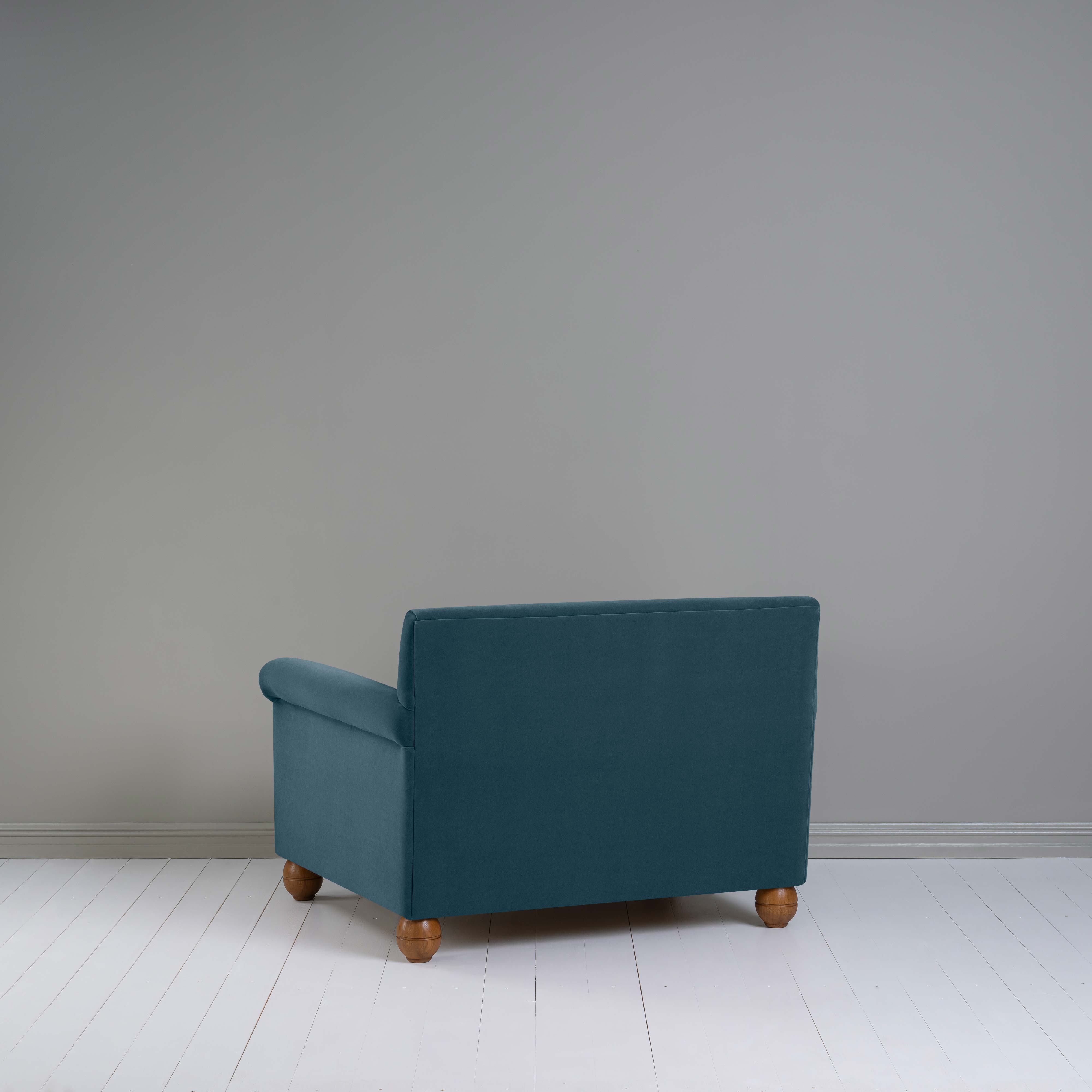  Idler Love Seat in Intelligent Velvet Aegean 