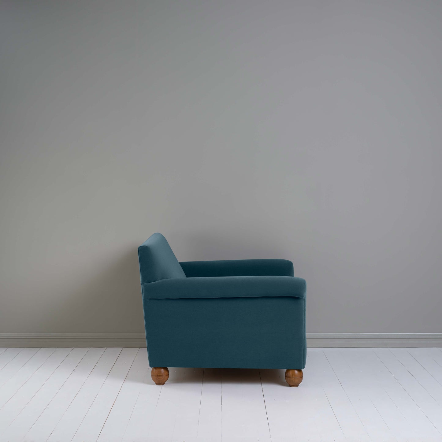 Idler Love Seat in Intelligent Velvet Aegean - Nicola Harding