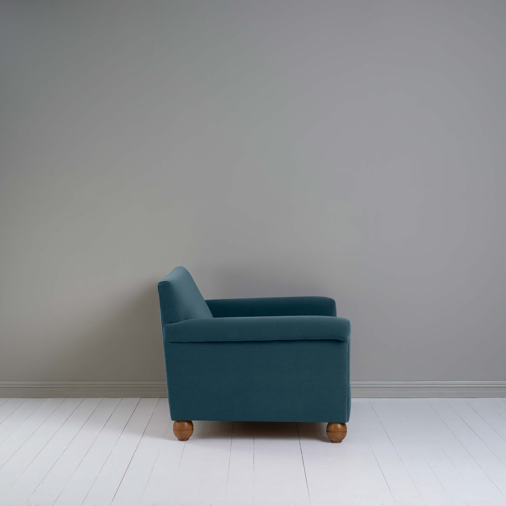  Idler Love Seat in Intelligent Velvet Aegean - Nicola Harding 