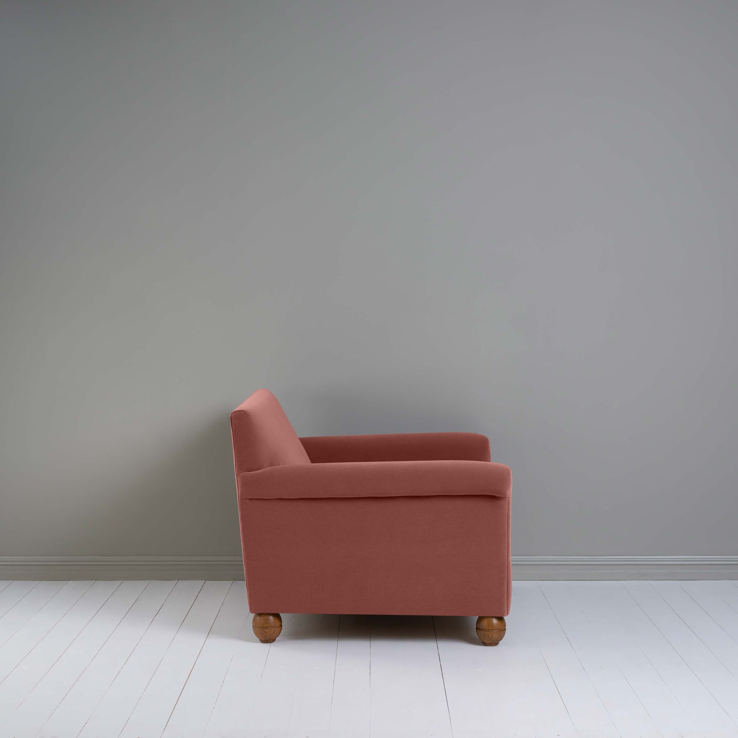 Idler Love Seat in Intelligent Velvet Damson