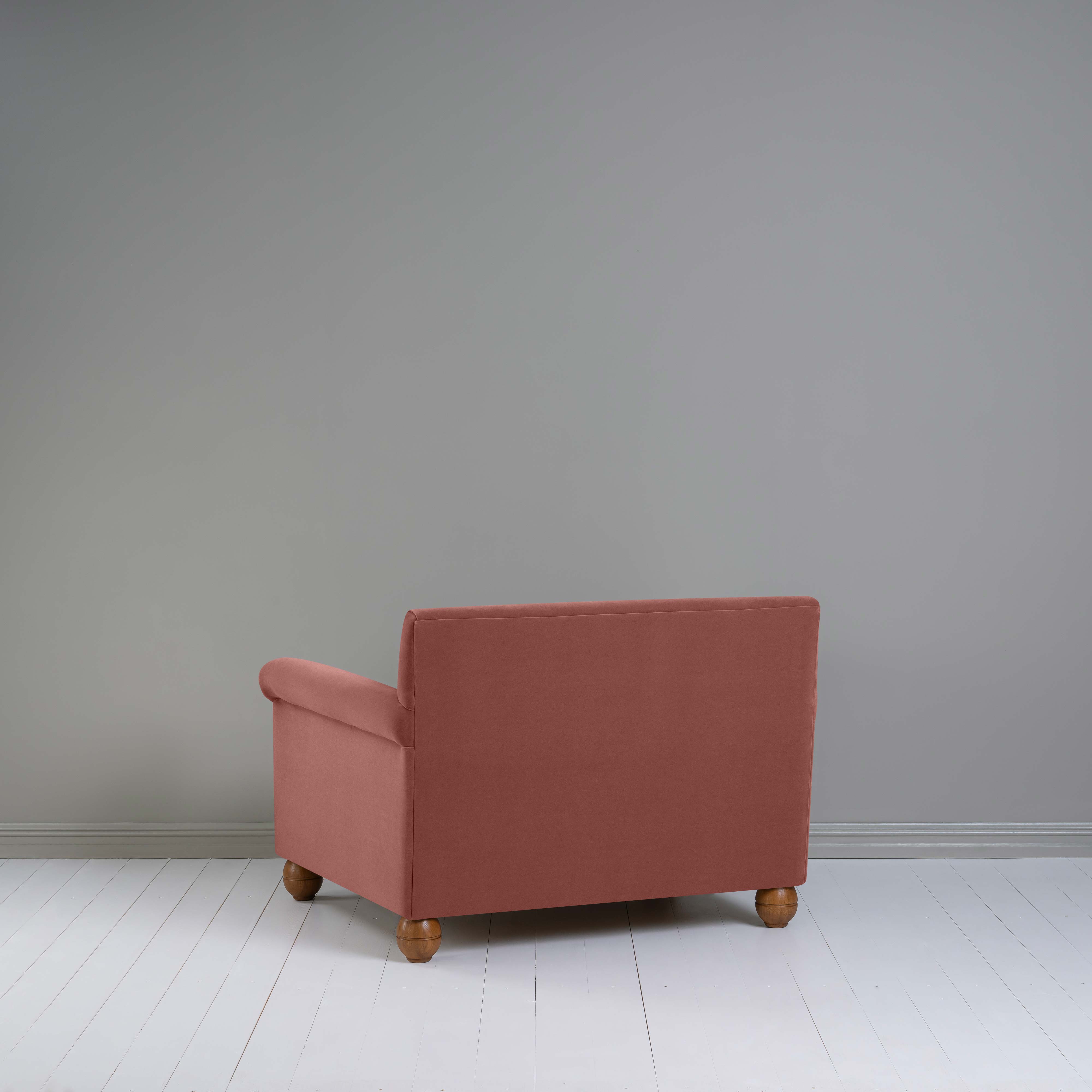  Idler Love Seat in Intelligent Velvet Damson 