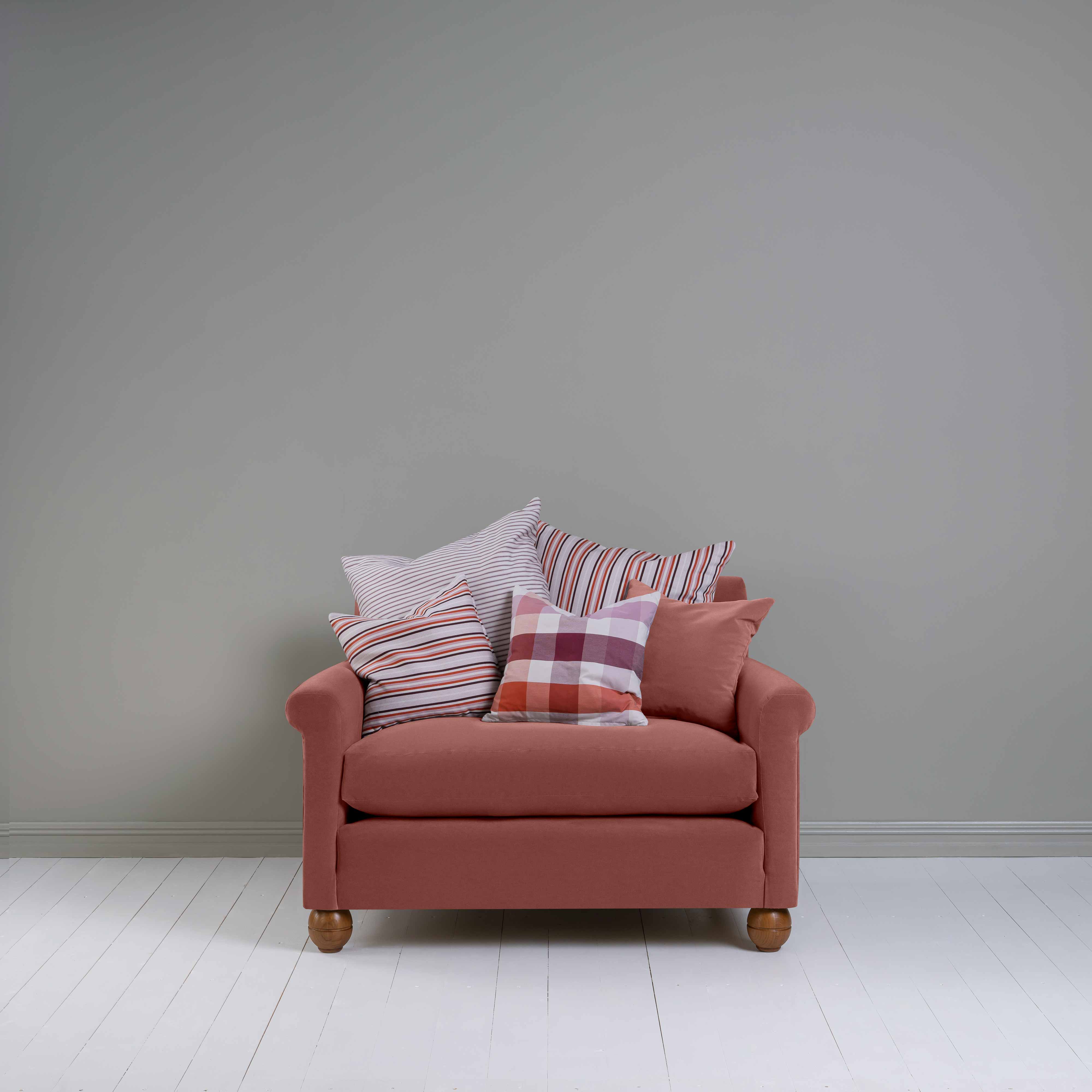  Idler Love Seat in Intelligent Velvet Damson 