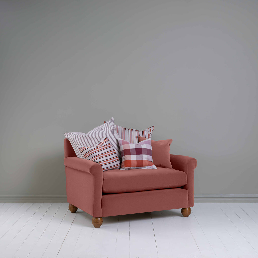  Idler Love Seat in Intelligent Velvet Damson - Nicola Harding 