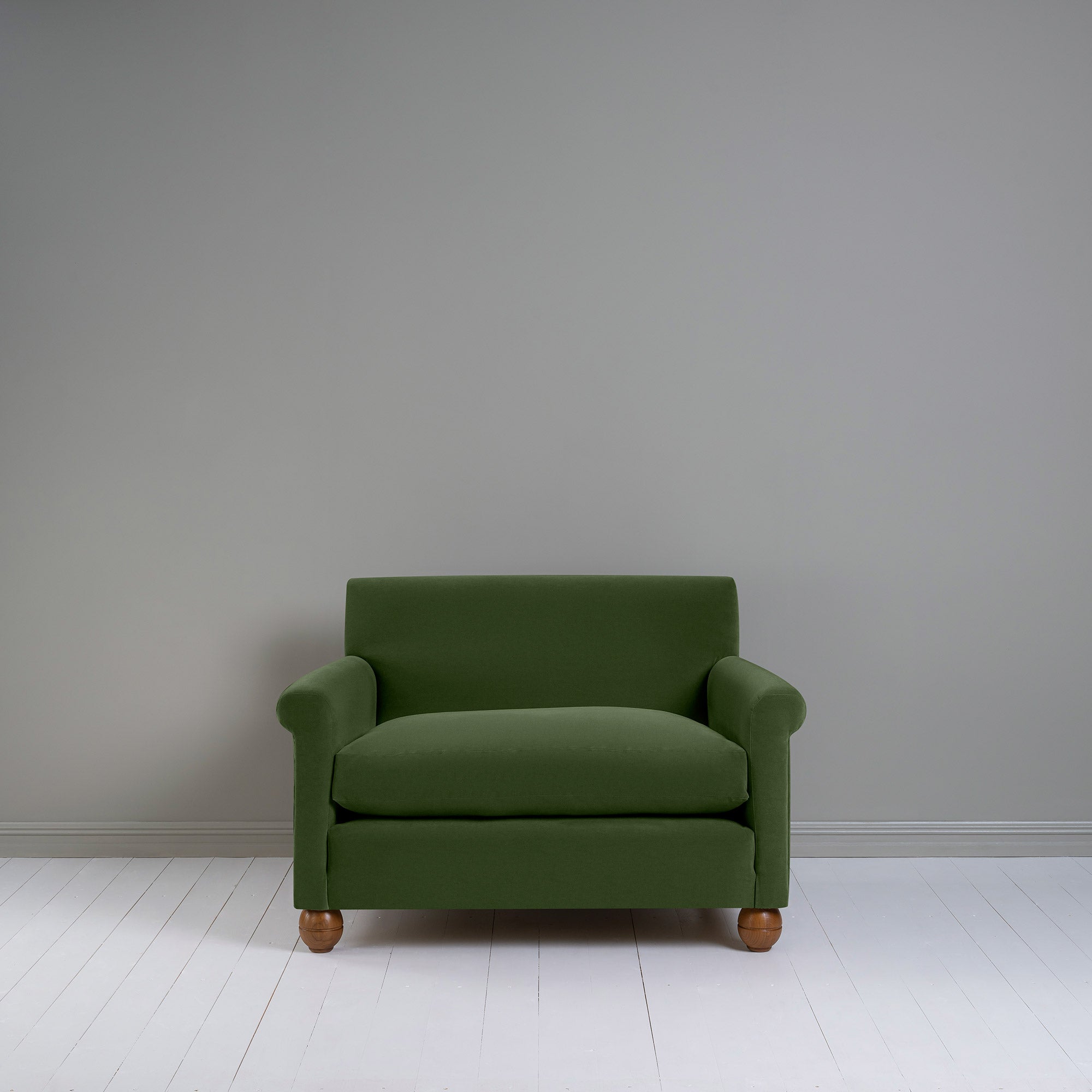  Idler Love Seat in Intelligent Velvet Juniper - Nicola Harding 