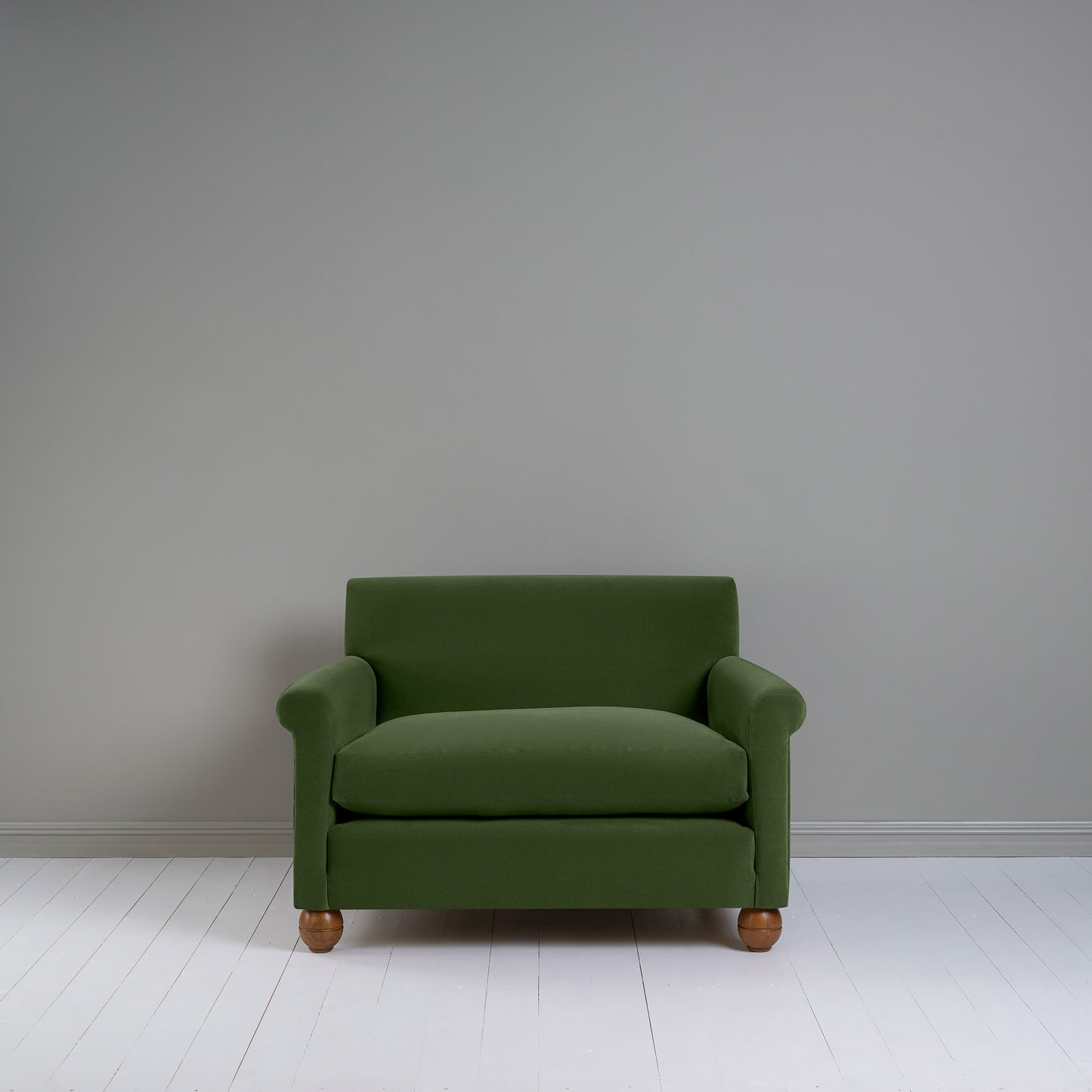 Idler Love Seat in Intelligent Velvet Juniper