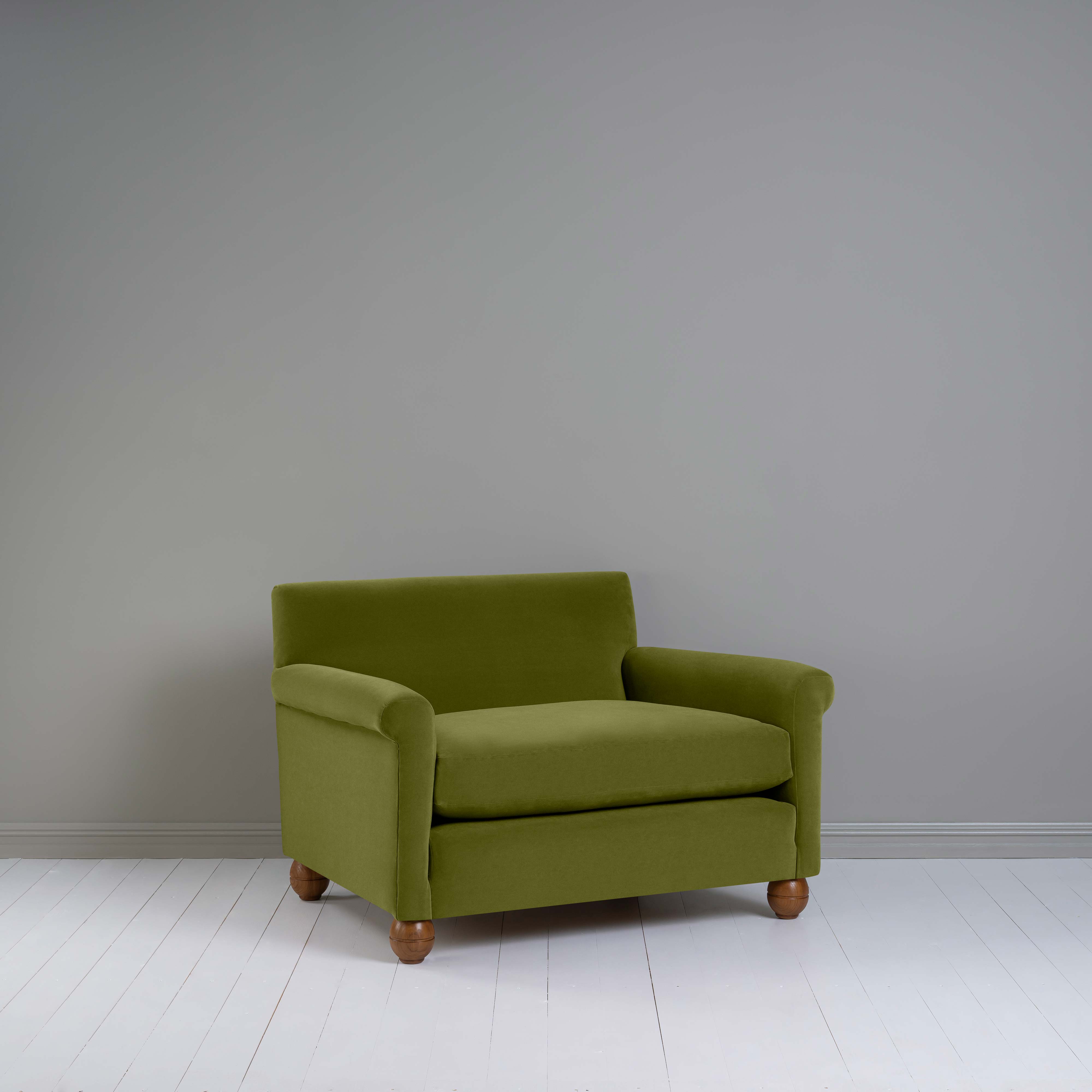  Idler Love Seat in Intelligent Velvet Lawn - Nicola Harding 