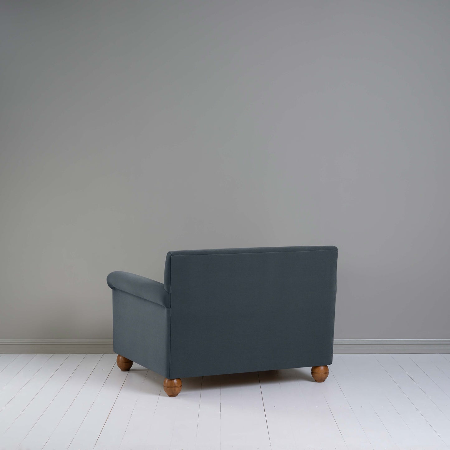 Idler Love Seat in Intelligent Velvet Mercury - Nicola Harding