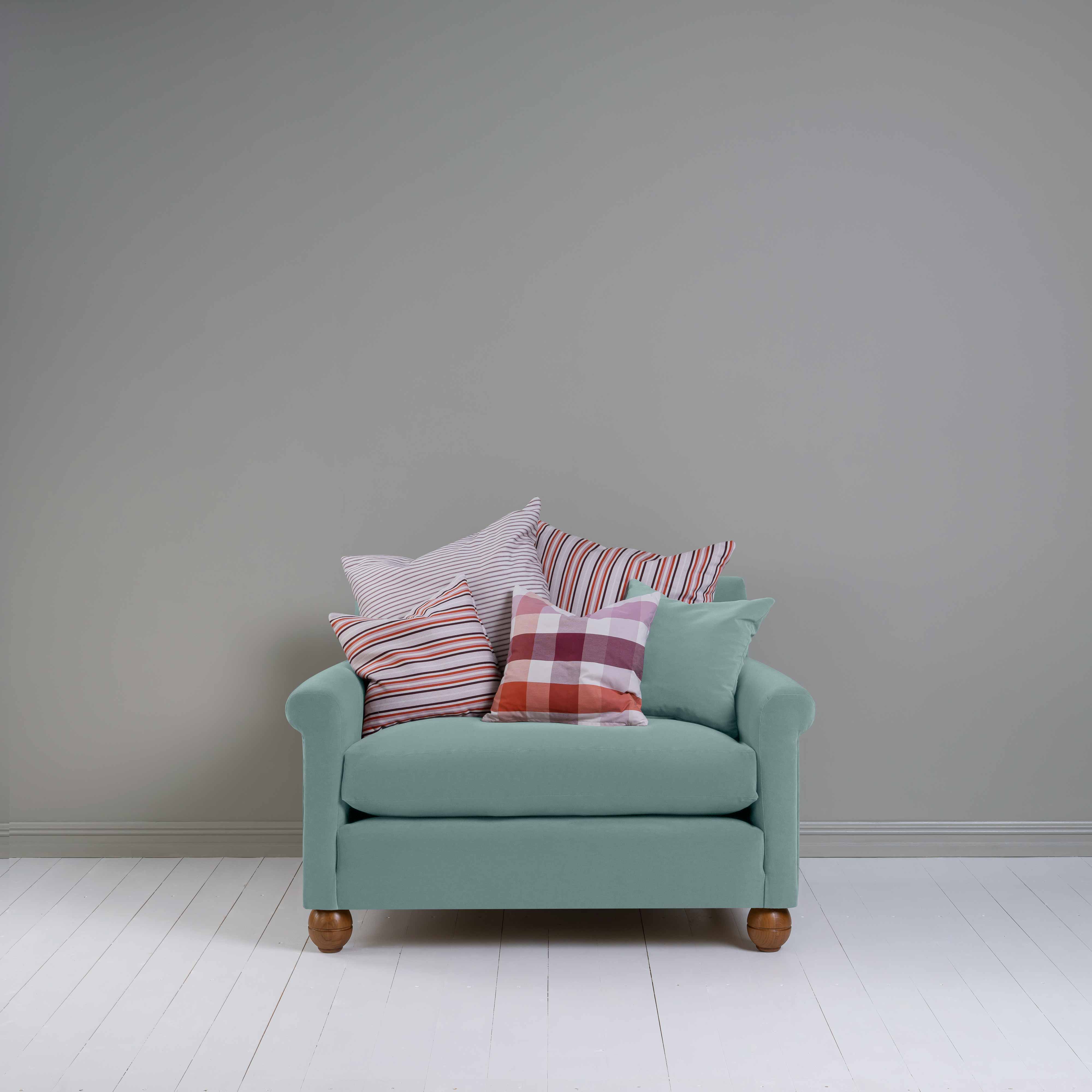  Idler Love Seat in Intelligent Velvet Mineral - Nicola Harding 