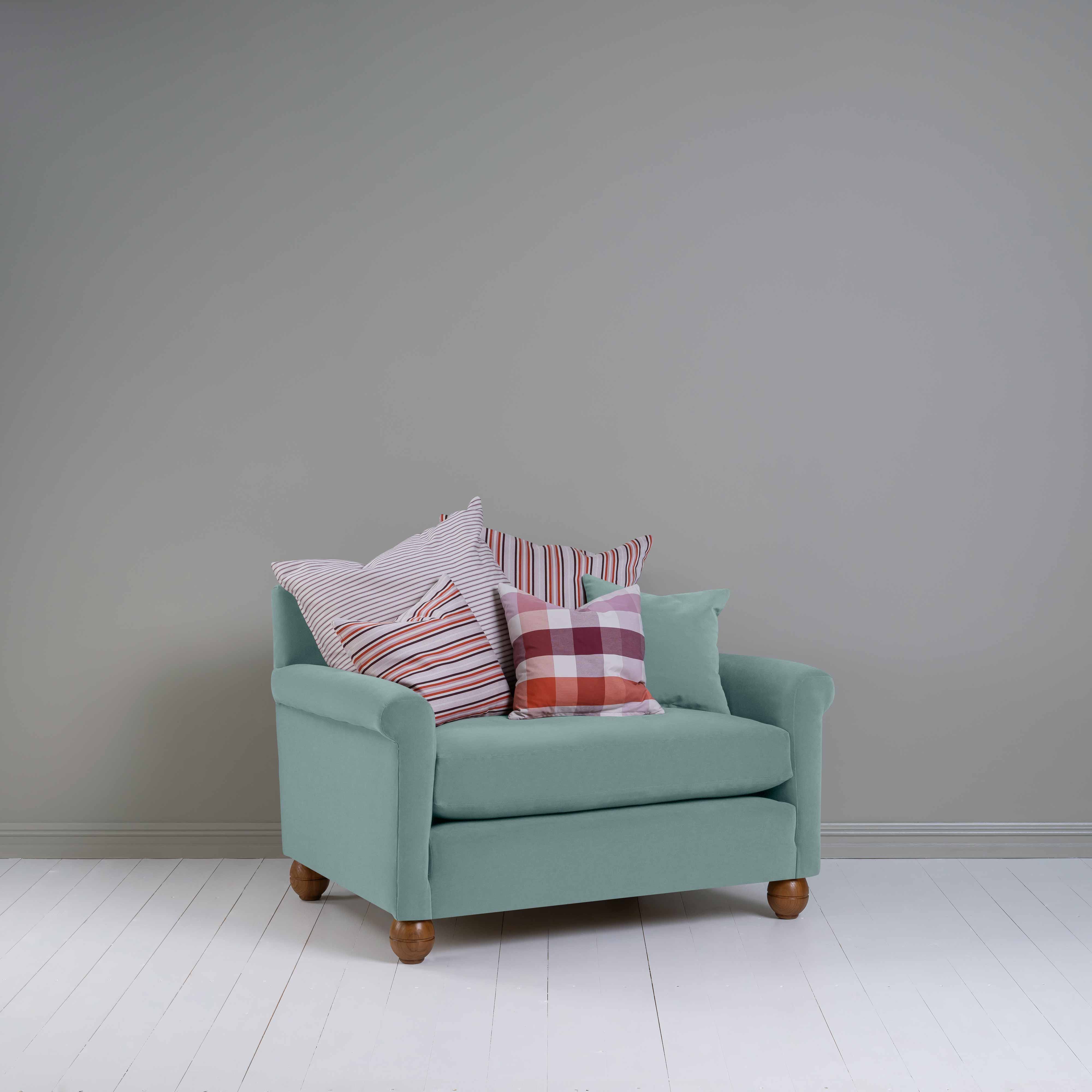  Idler Love Seat in Intelligent Velvet Mineral 