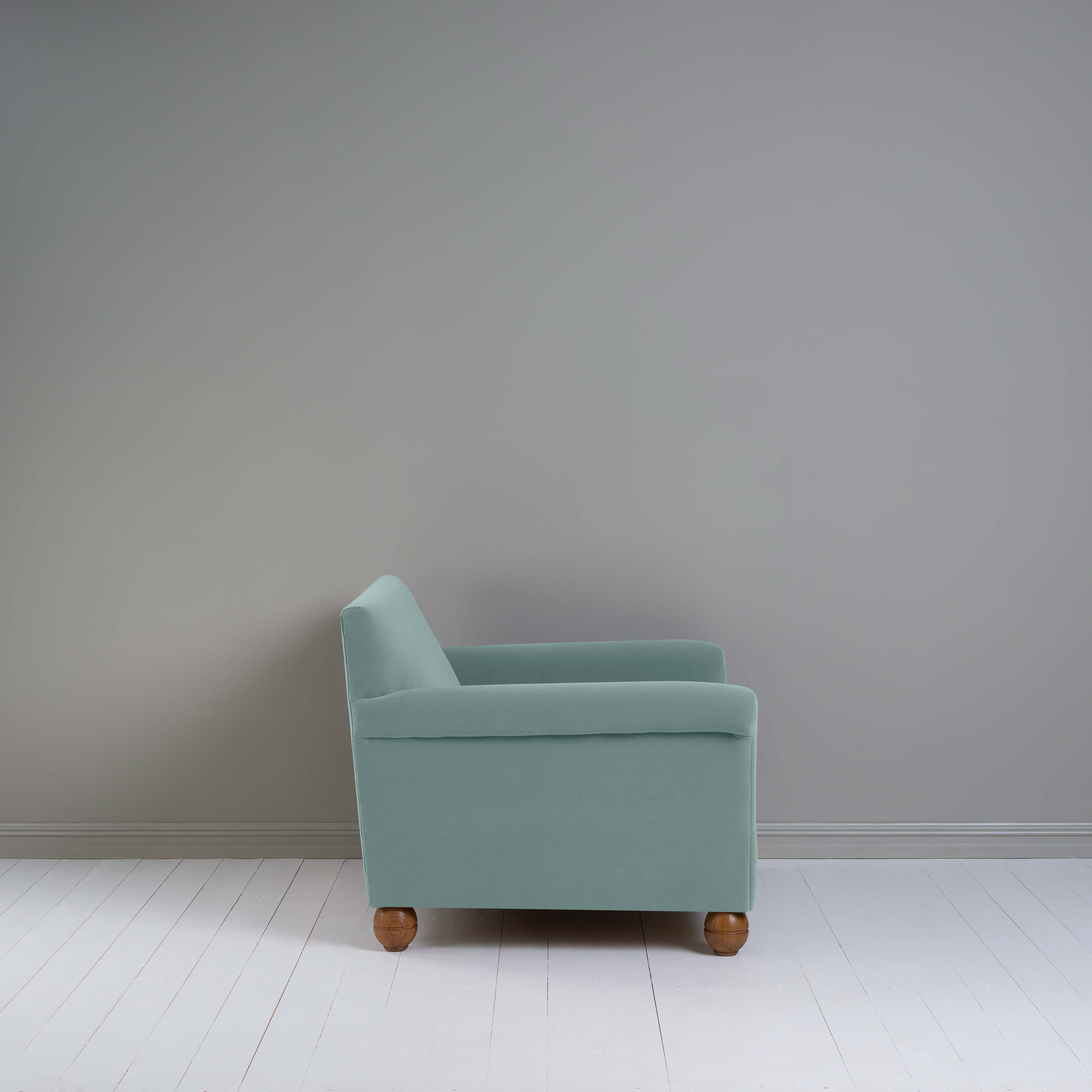  Idler Love Seat in Intelligent Velvet Mineral 