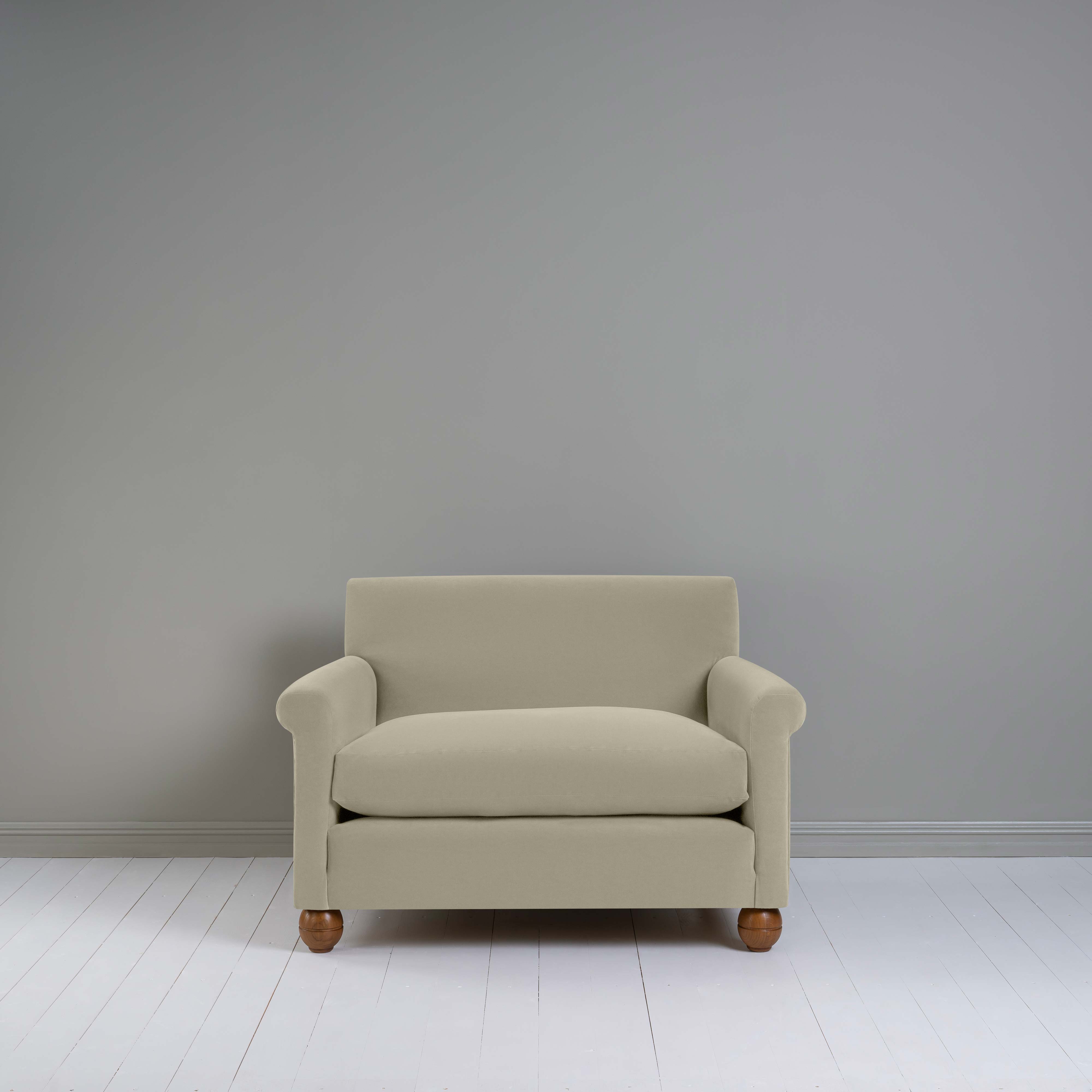  Idler Love Seat in Intelligent Velvet Moonstone - Nicola Harding 