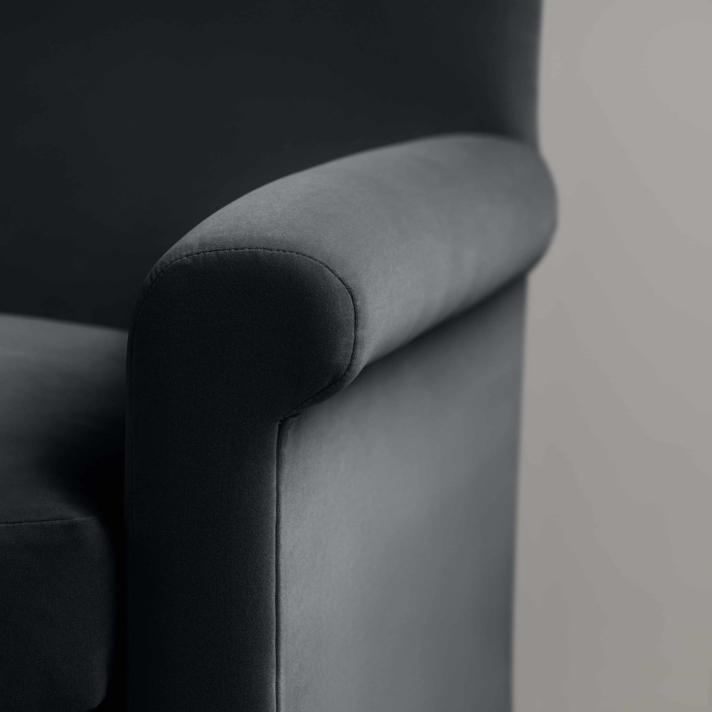 Idler Love Seat in Intelligent Velvet Onyx - Nicola Harding