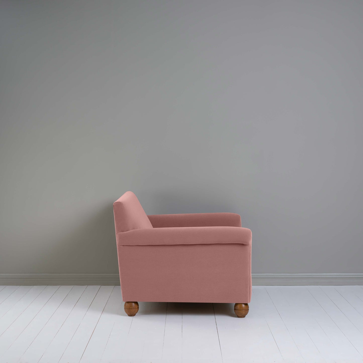 Idler Love Seat in Intelligent Velvet Rose - Nicola Harding