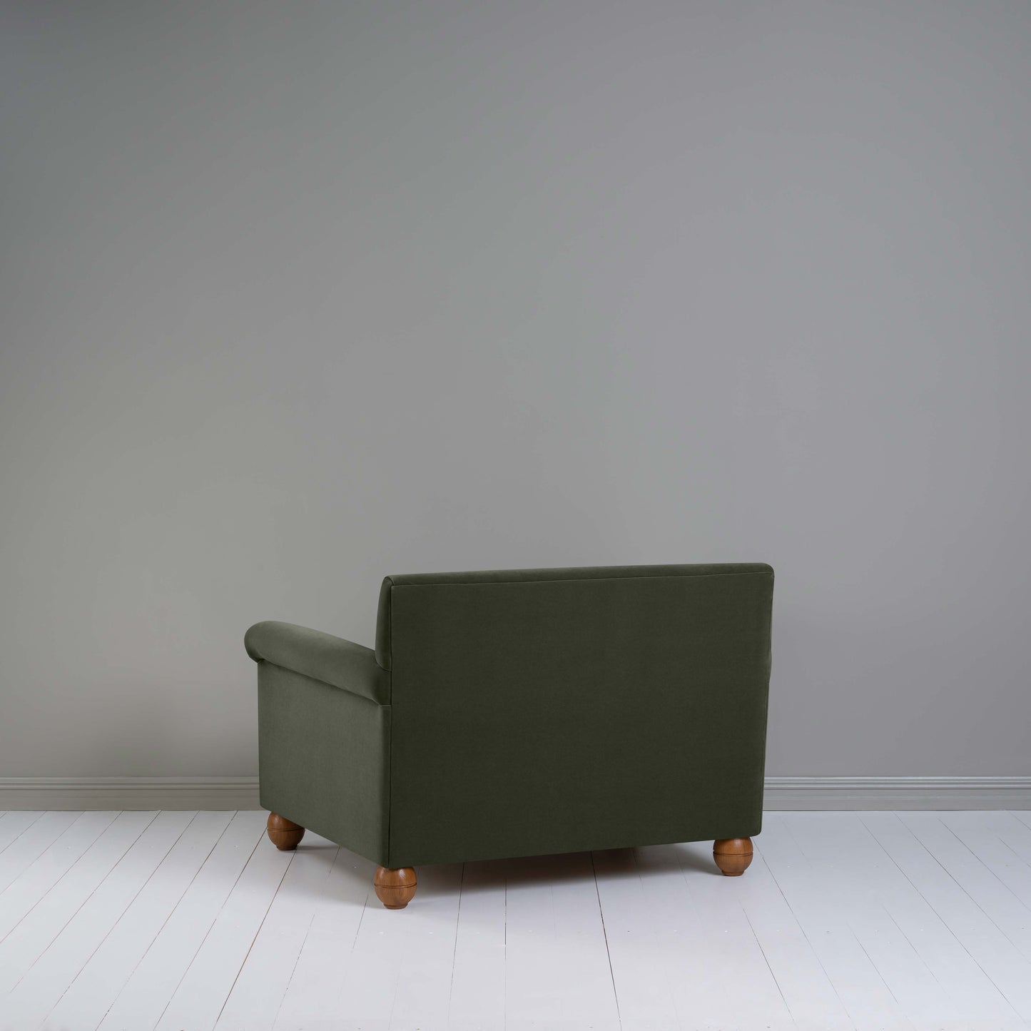 Idler Love Seat in Intelligent Velvet Seaweed