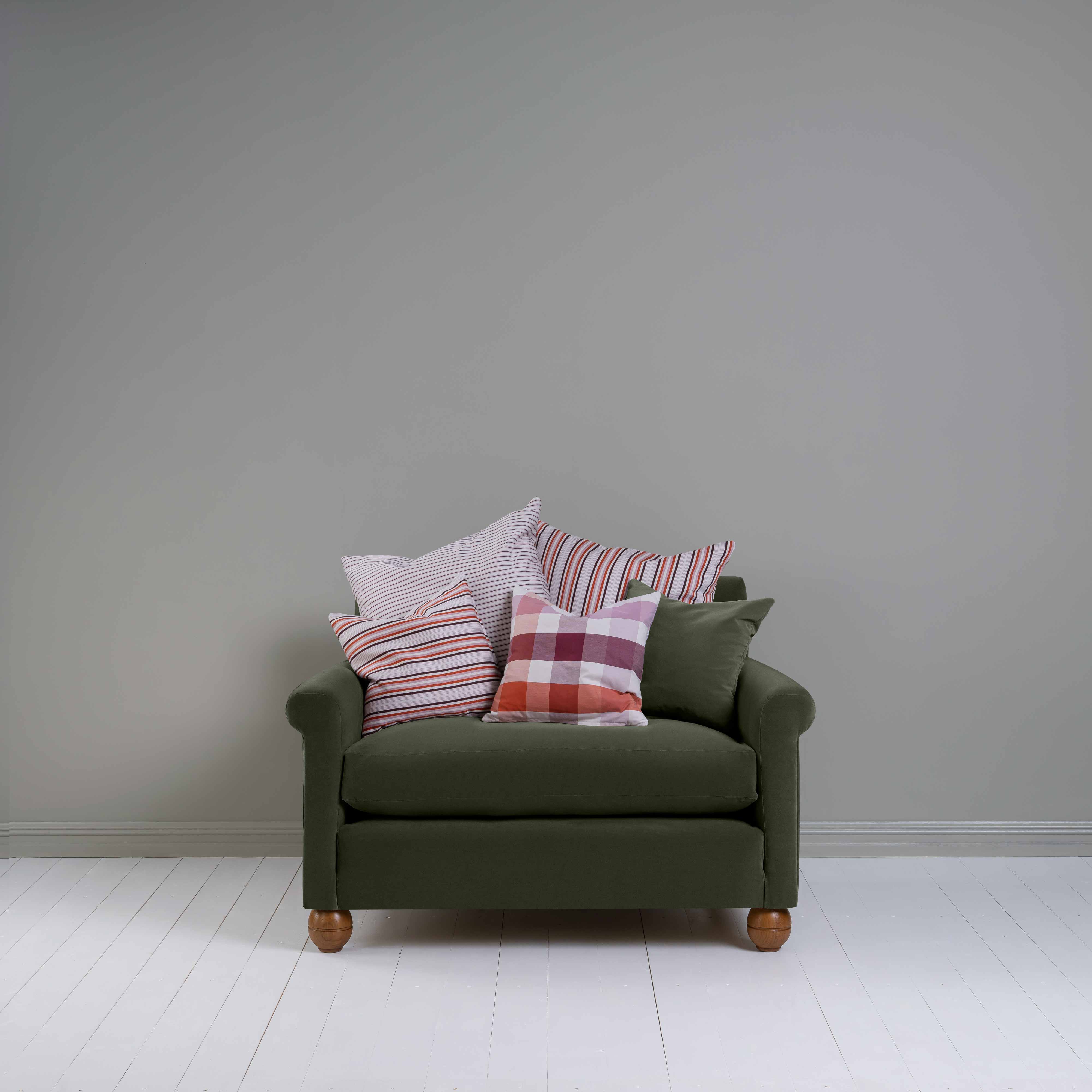  Idler Love Seat in Intelligent Velvet Seaweed - Nicola Harding 