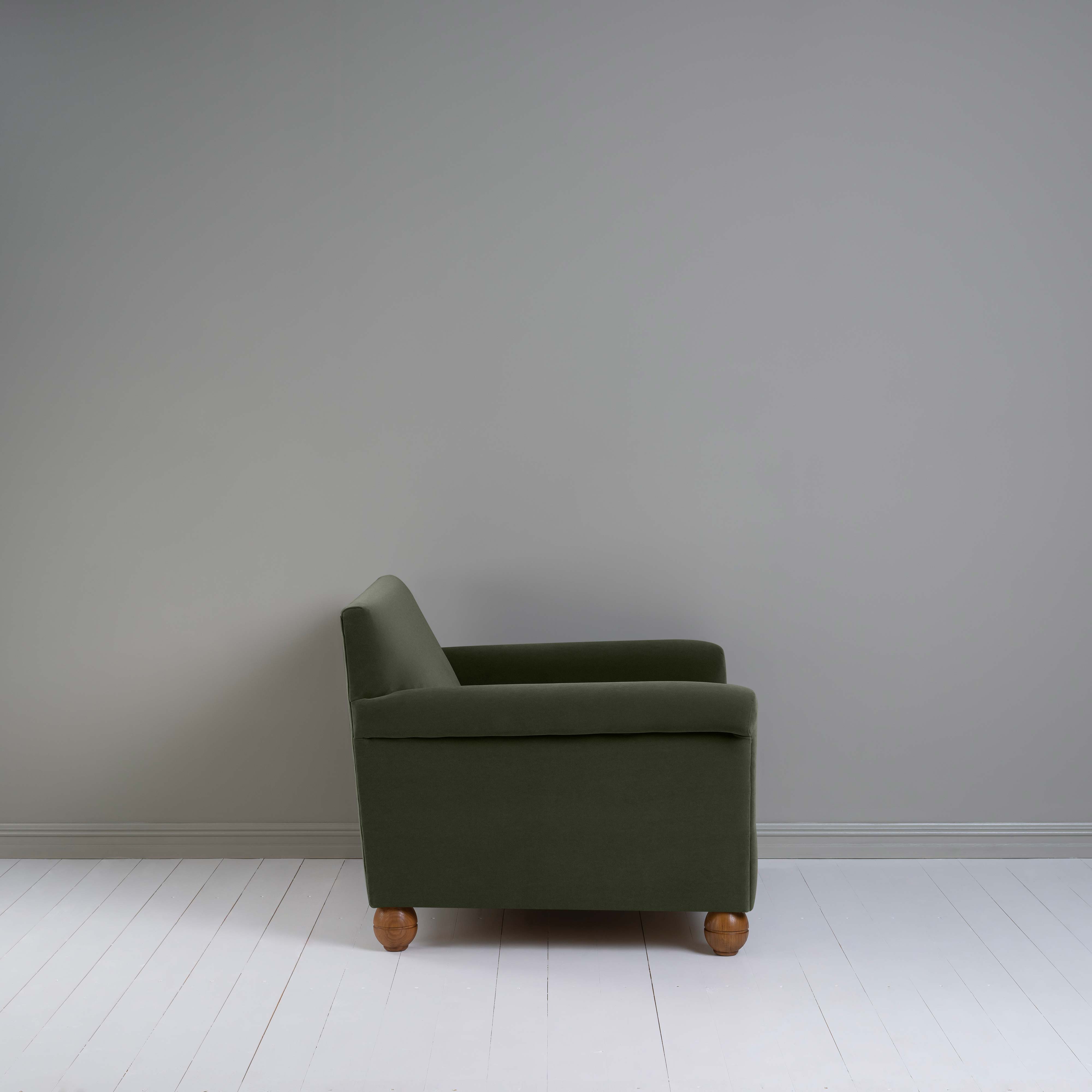  Idler Love Seat in Intelligent Velvet Seaweed - Nicola Harding 