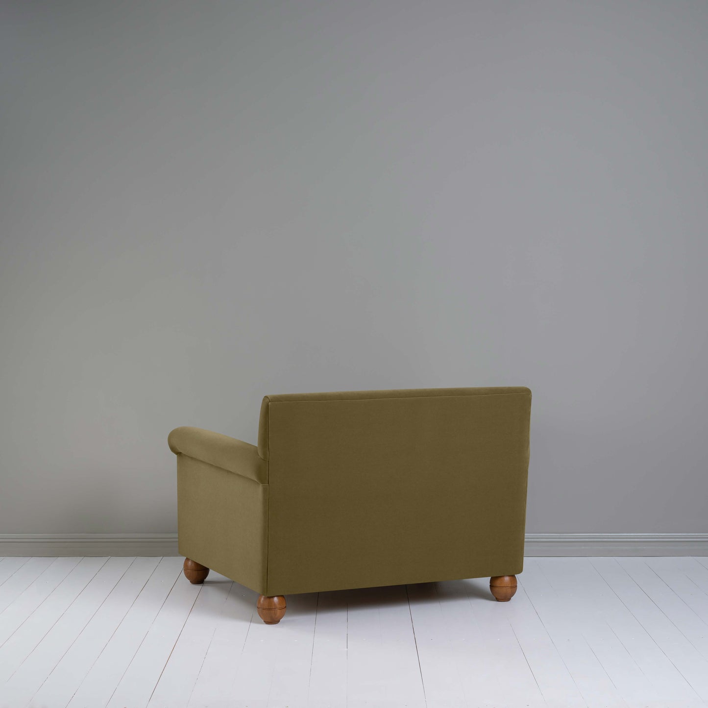 Idler Love Seat in Intelligent Velvet Sepia