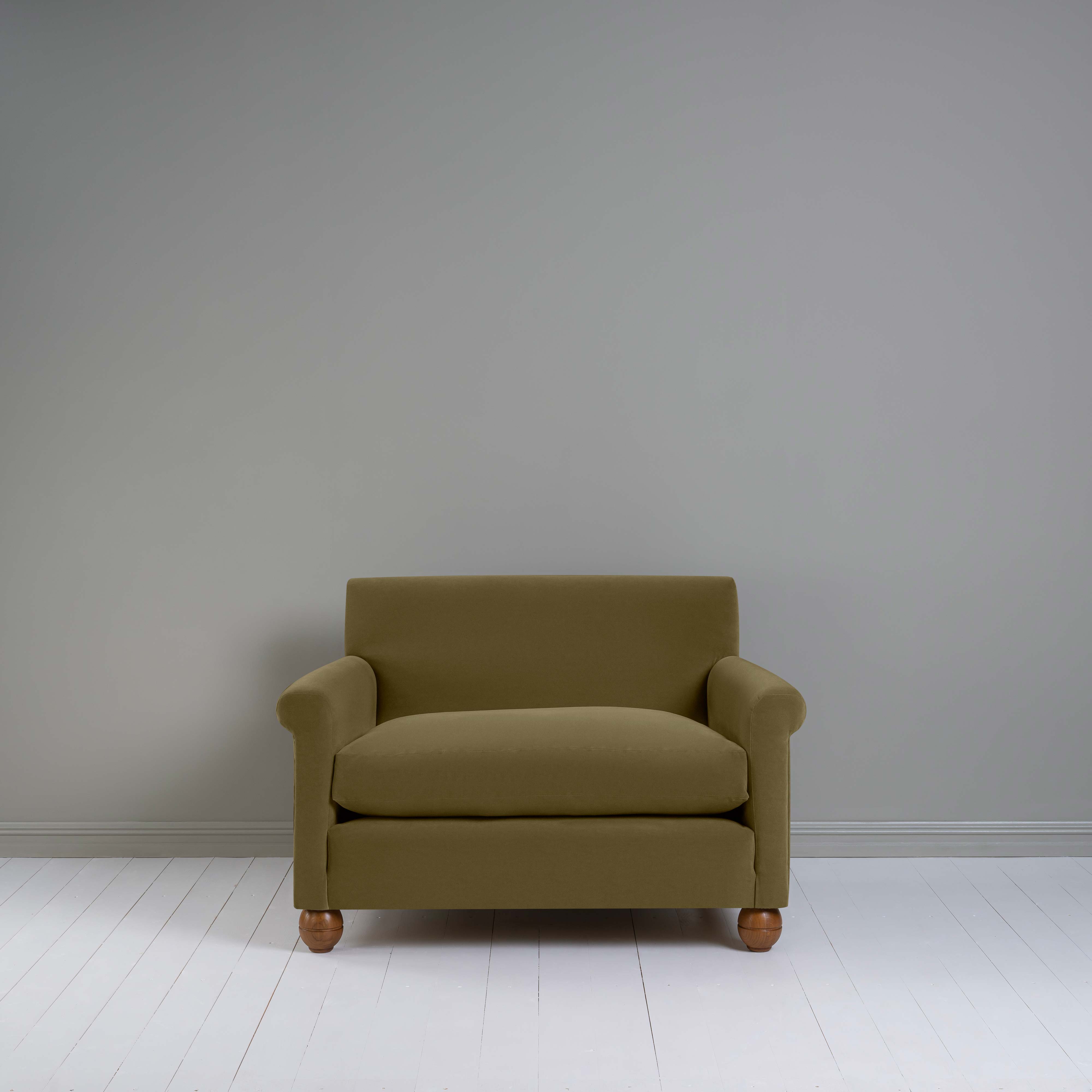  Idler Love Seat in Intelligent Velvet Sepia - Nicola Harding 