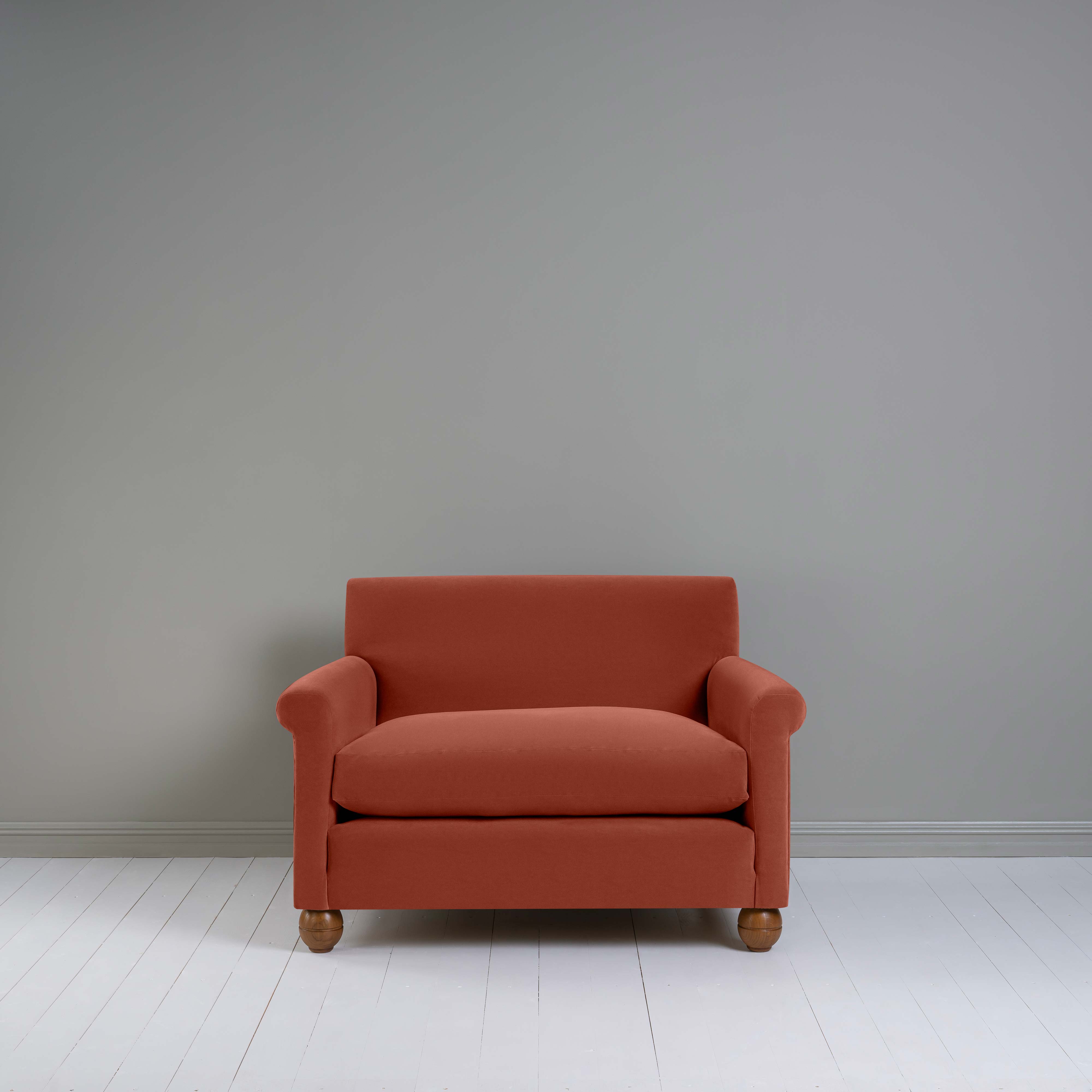  Idler Love Seat in Intelligent Velvet Sienna - Nicola Harding 