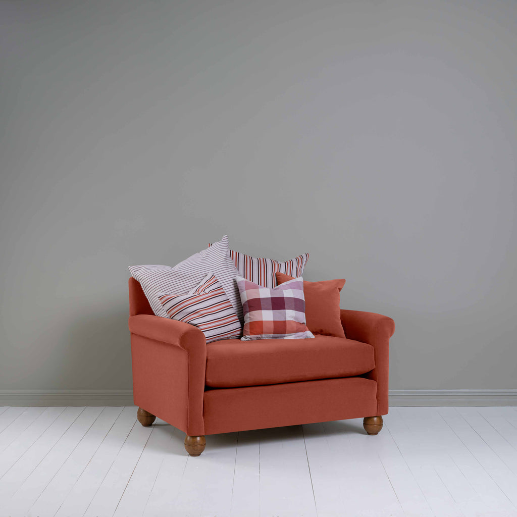  Idler Love Seat in Intelligent Velvet Sienna - Nicola Harding 