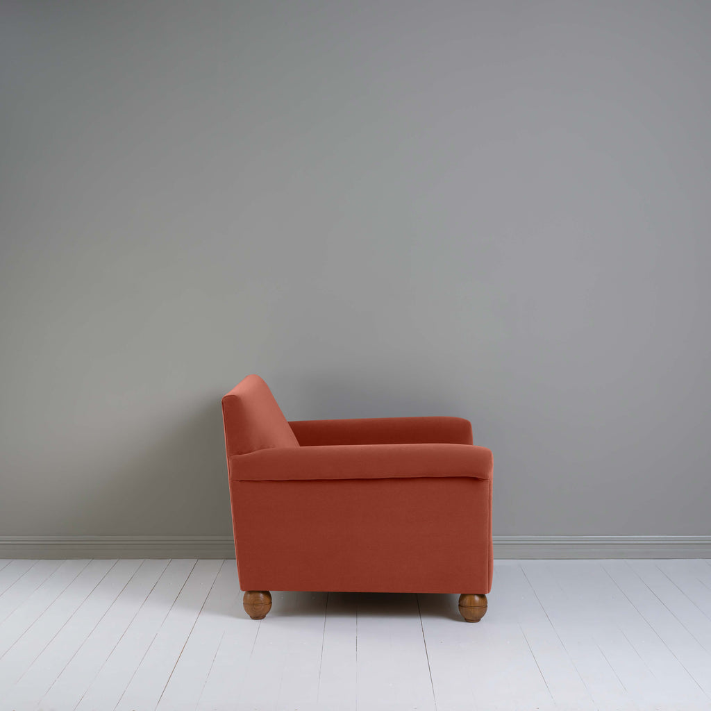  Idler Love Seat in Intelligent Velvet Sienna 