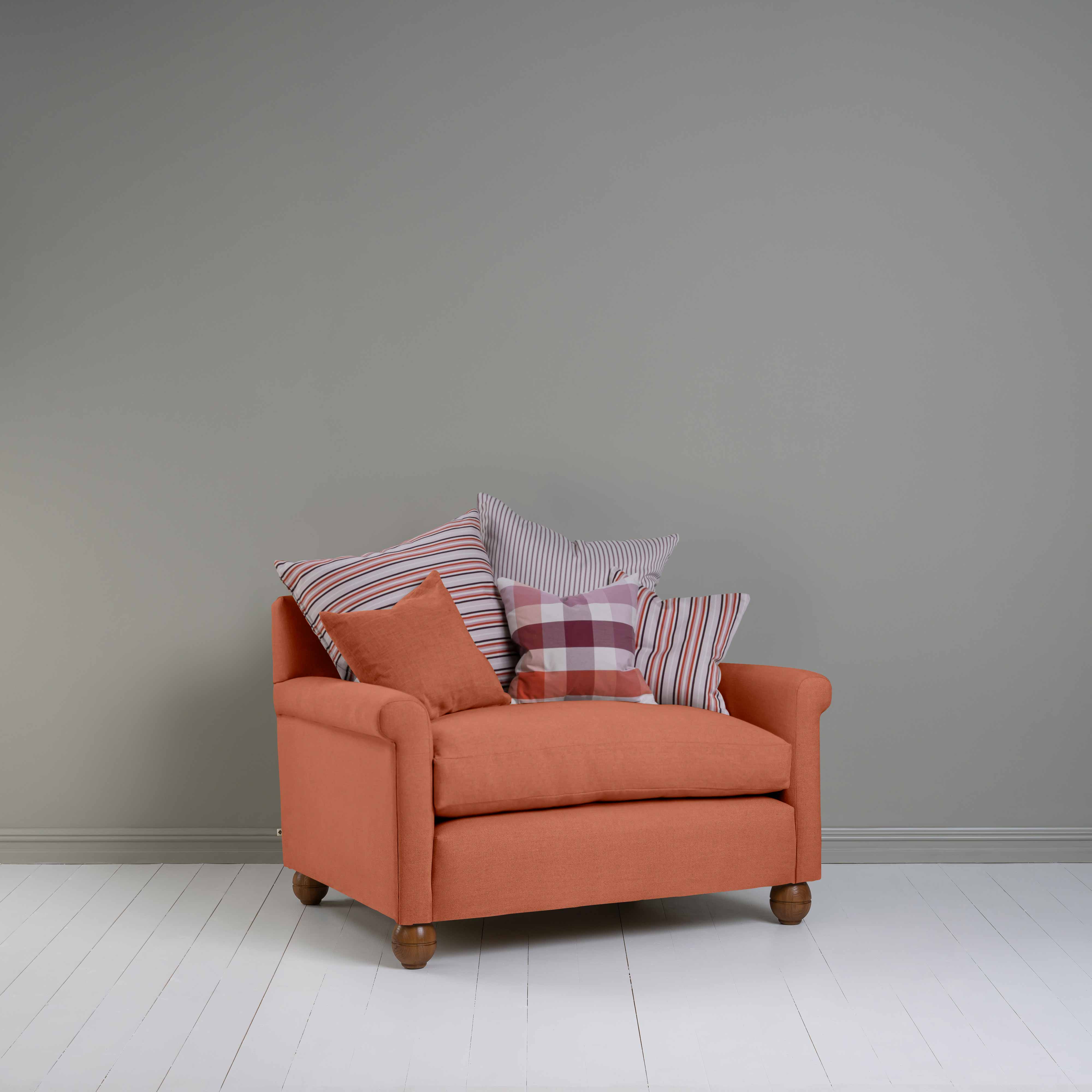  Idler Love Seat in Laidback Linen Cayenne 